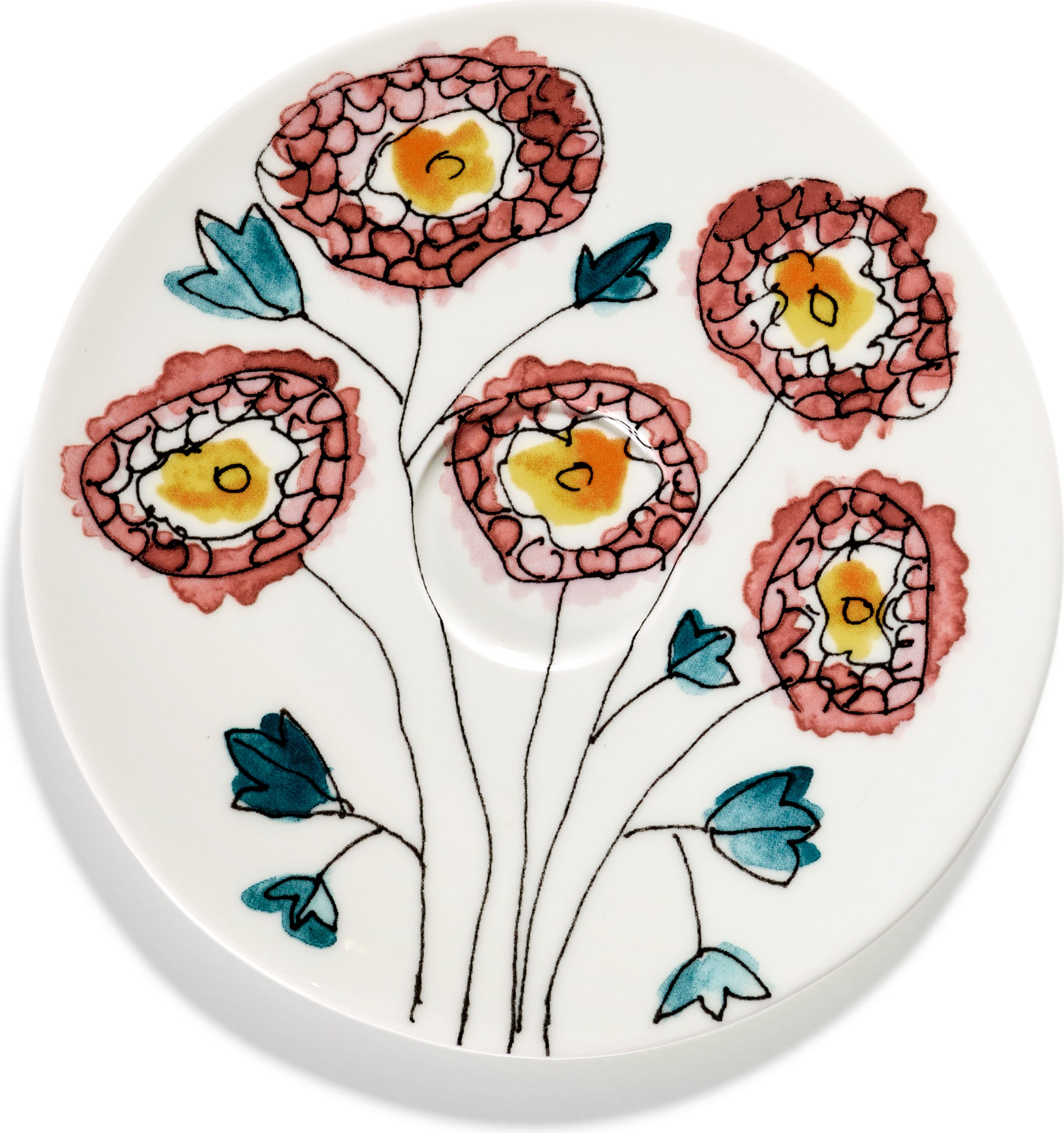 Spodki do filiżanek do kawy Midnight Flowers Anemone Milk 11 5 cm 2 szt.