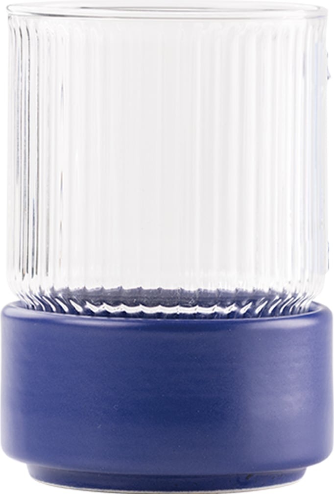 Szklanka z miską na przekąski T-Set 450 ml niebieska