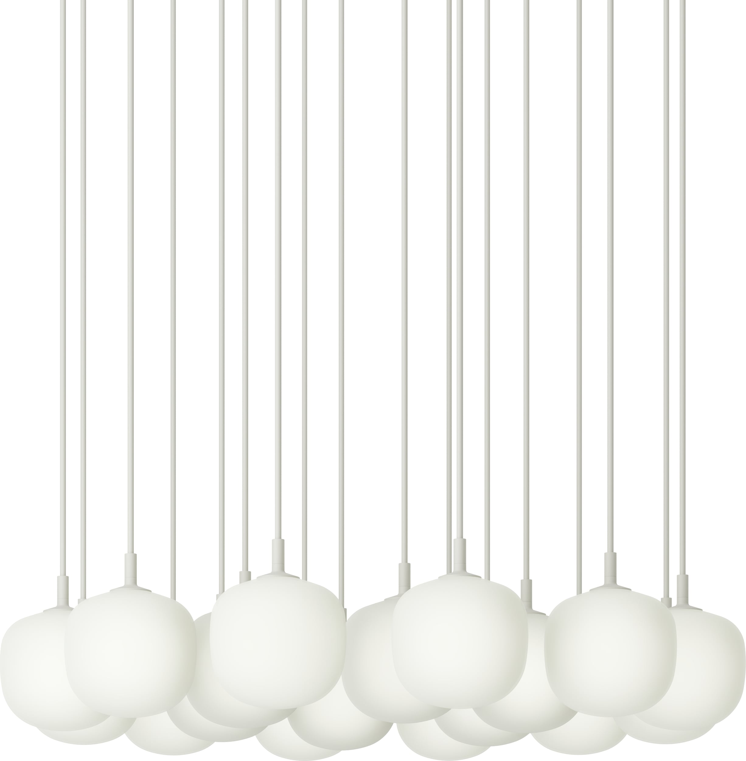Lampa wisząca Rime 18-punktowa 12 cm biała