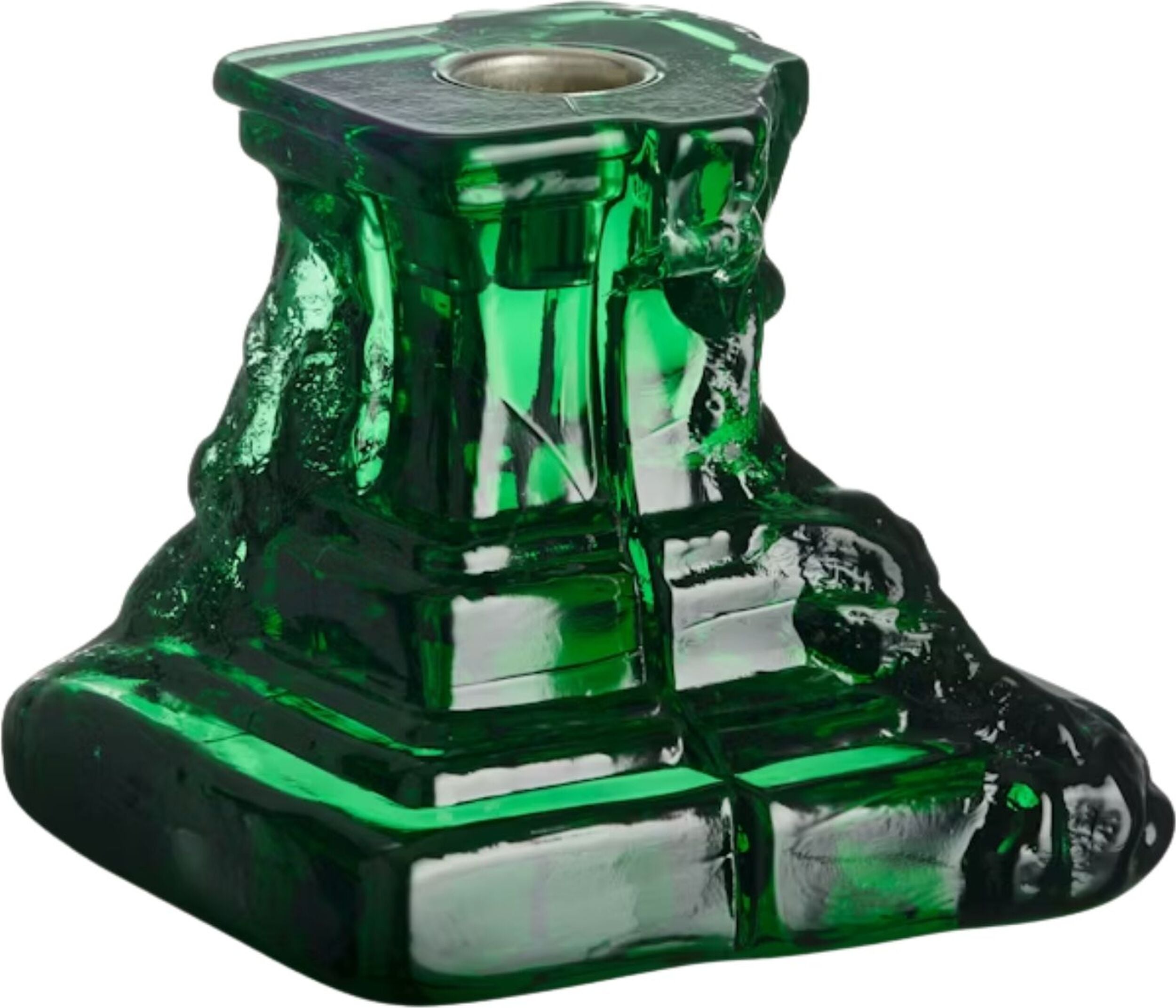 Świecznik na klasyczną świecę Rocky Baroque 9 5 cm zieleń emerald