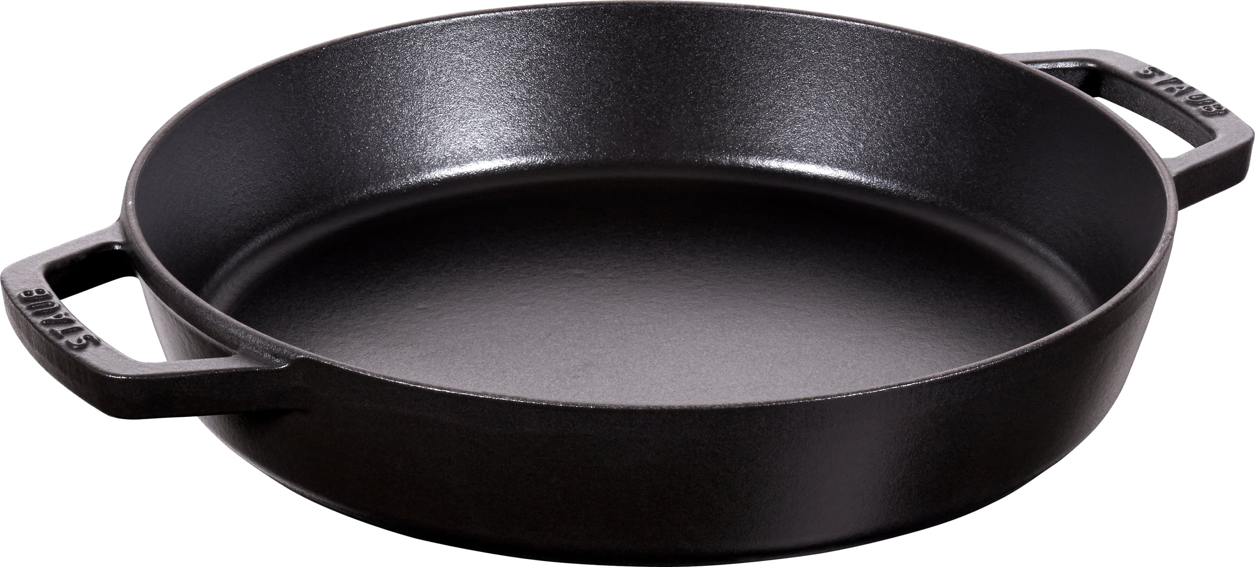 Patelnia Staub 34 cm czarna z dwoma uchwytami