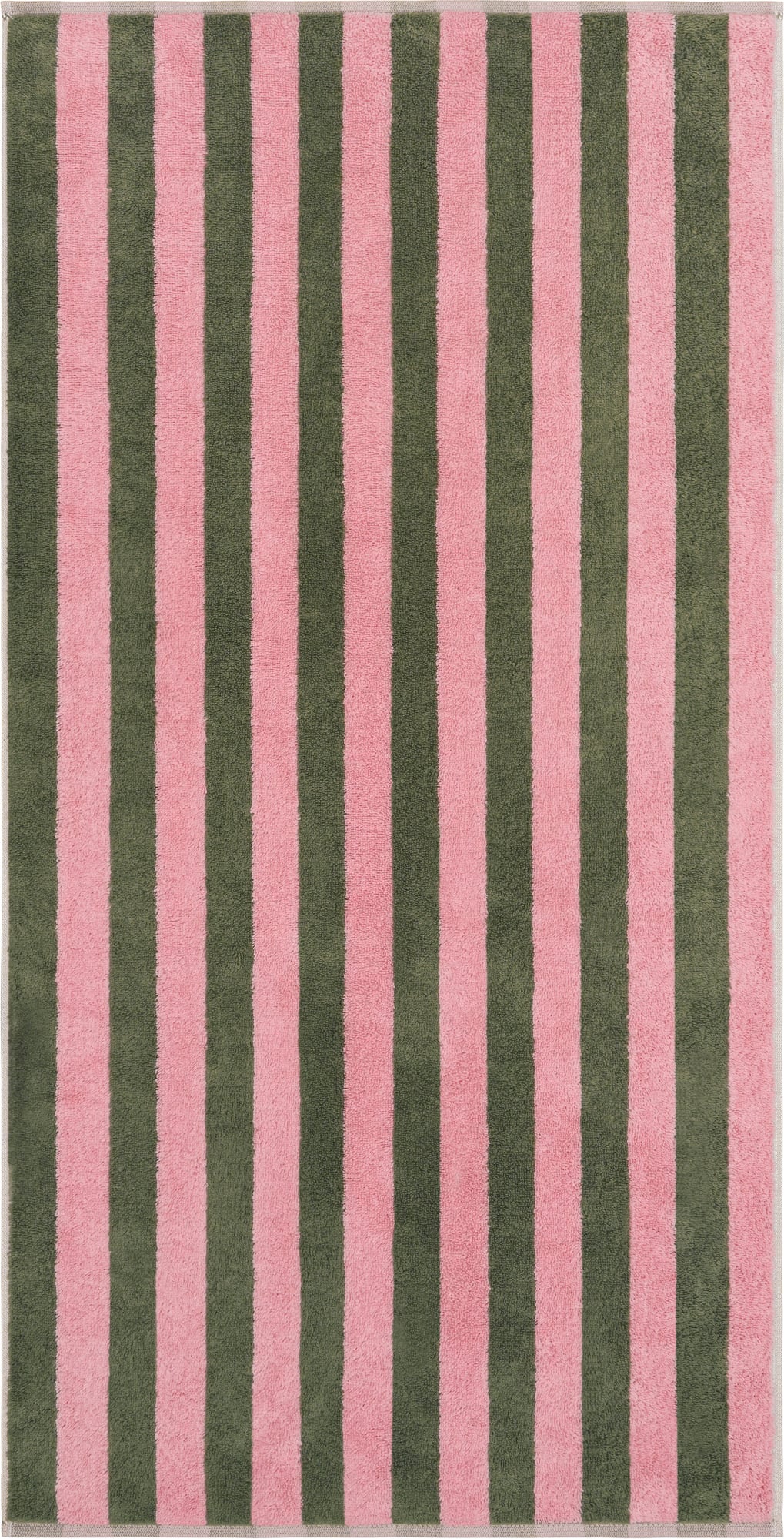 Ręcznik Bold Streifen 70 x 140 cm oliwkowo-różowy