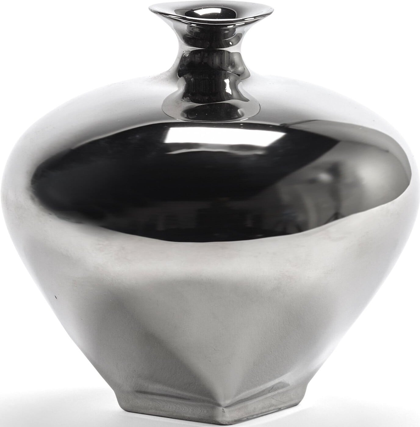 Wazon porcelanowy Josephine 9 cm srebrny