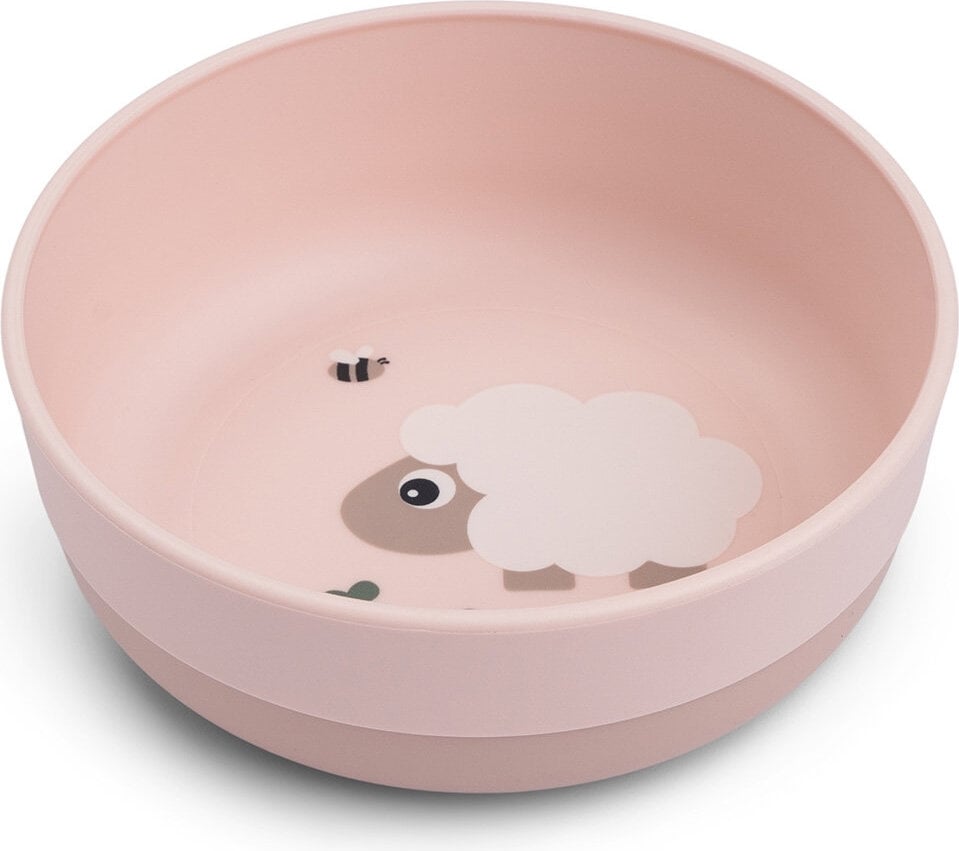 Miseczka dziecięca Foodie Tiny Farm 12 5 cm różowa