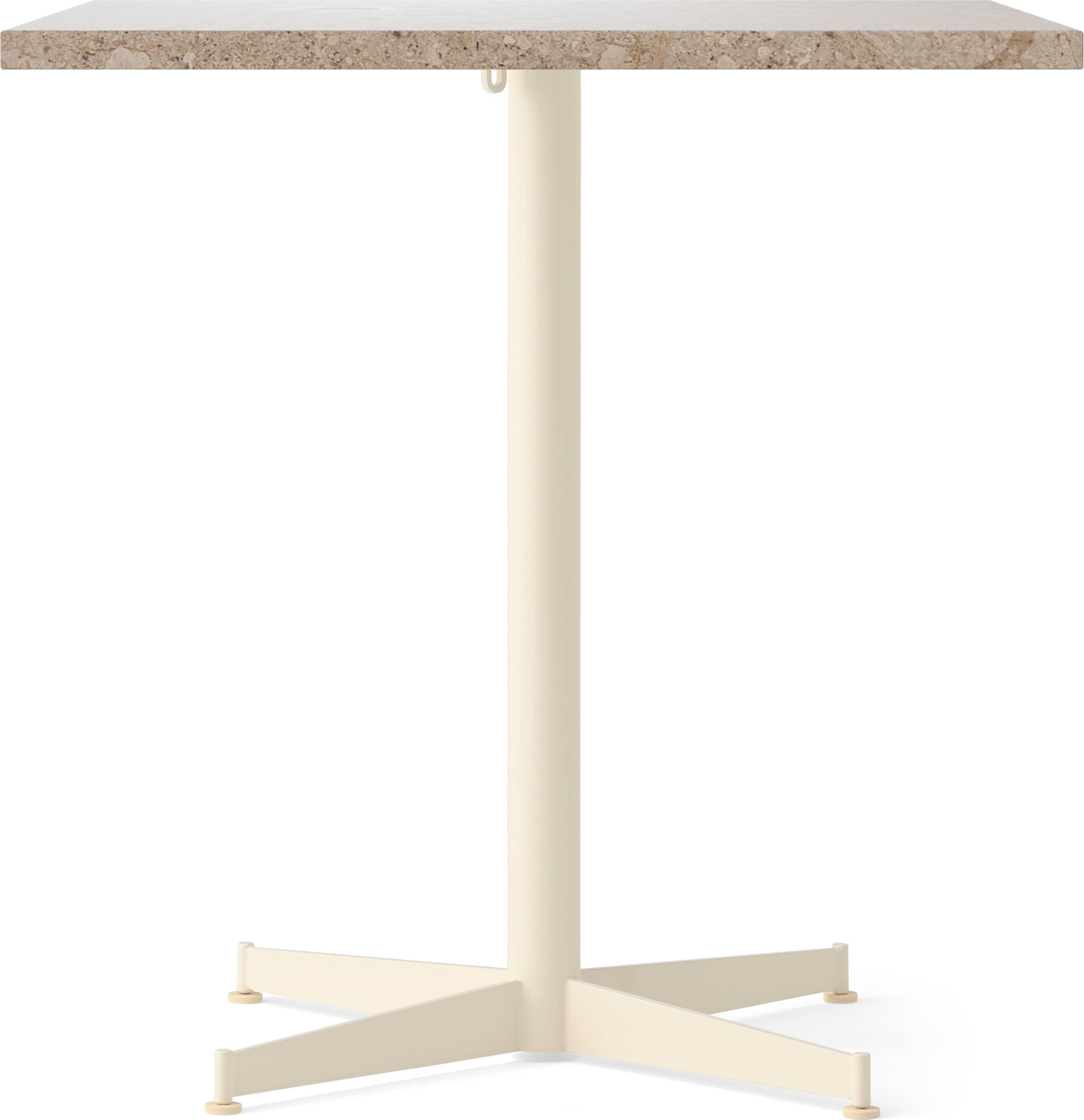 Stół z kremową podstawą Nook Star Base Kunis Breccia kwadratowy 73 cm