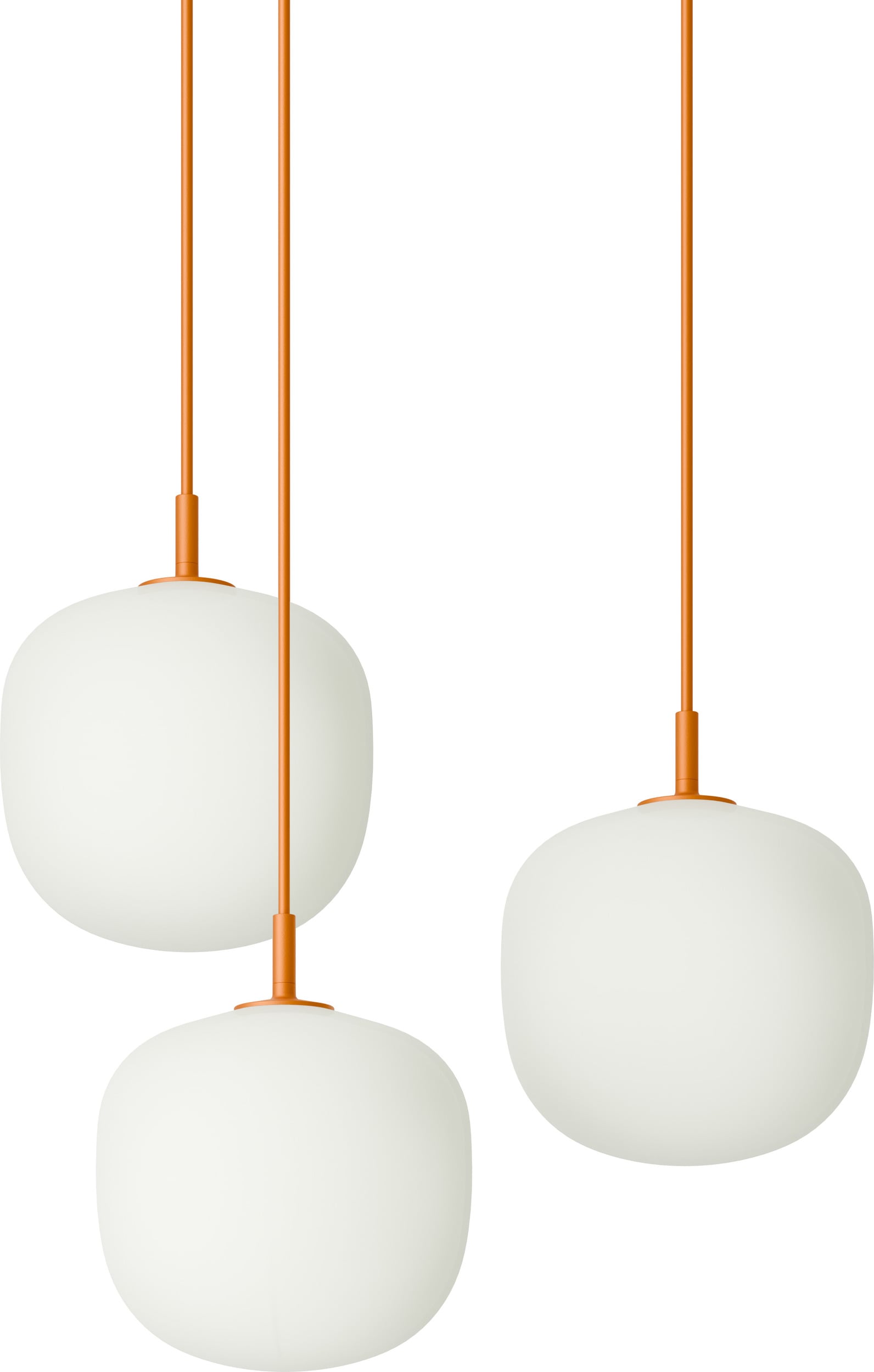 Lampa wisząca Rime 3-punktowa 18 cm pomarańczowa