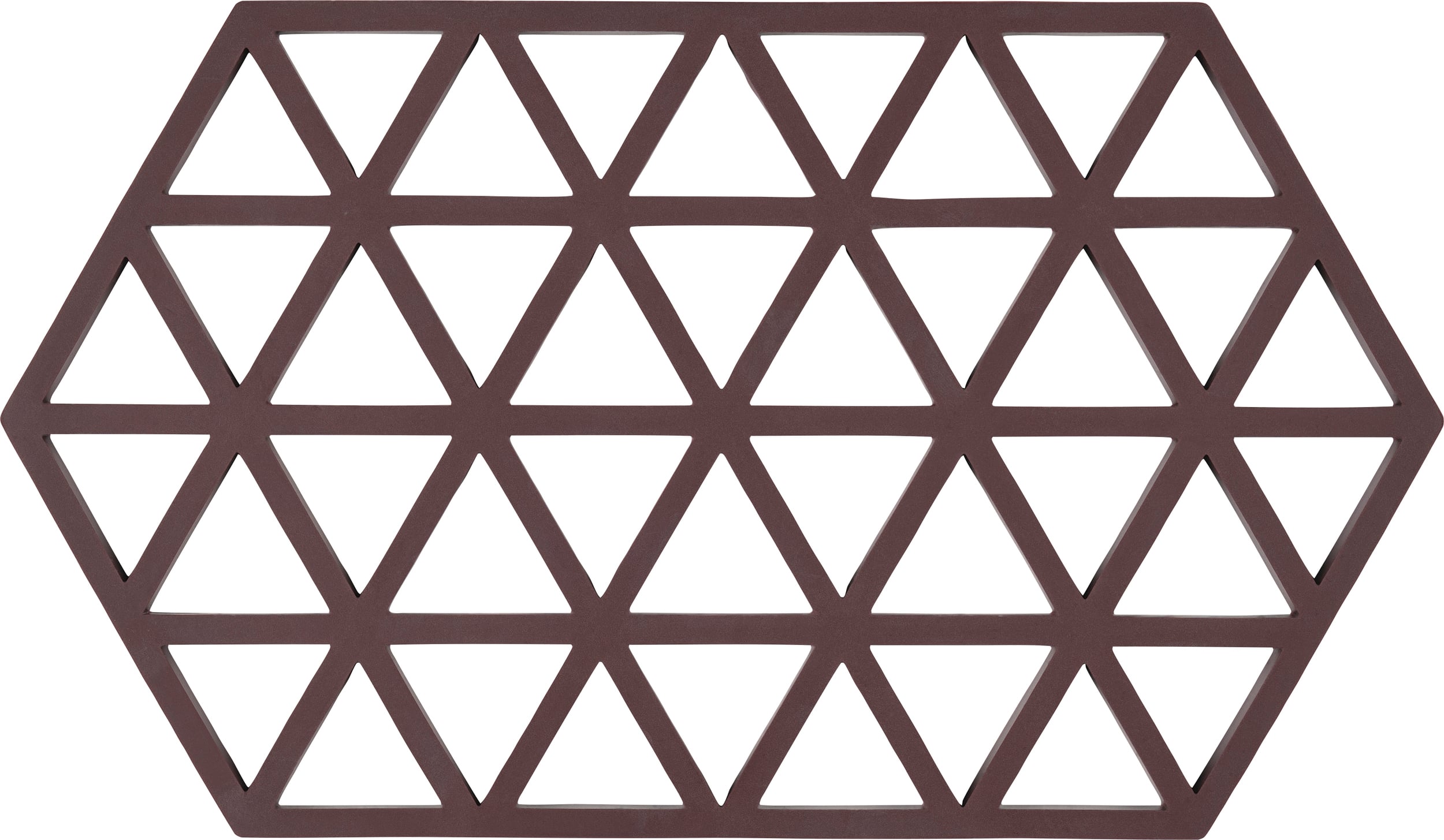 Podstawka pod gorące naczynia Triangles 24 cm ciemnobrązowa