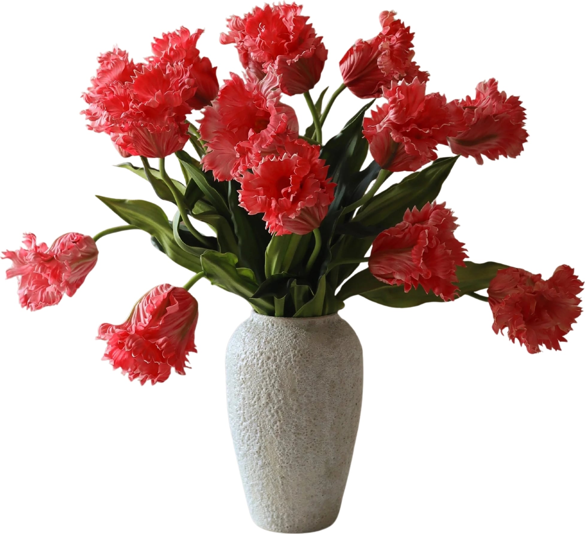 Kwiaty sztuczne bukiet Parrot tulipany XL czerwone