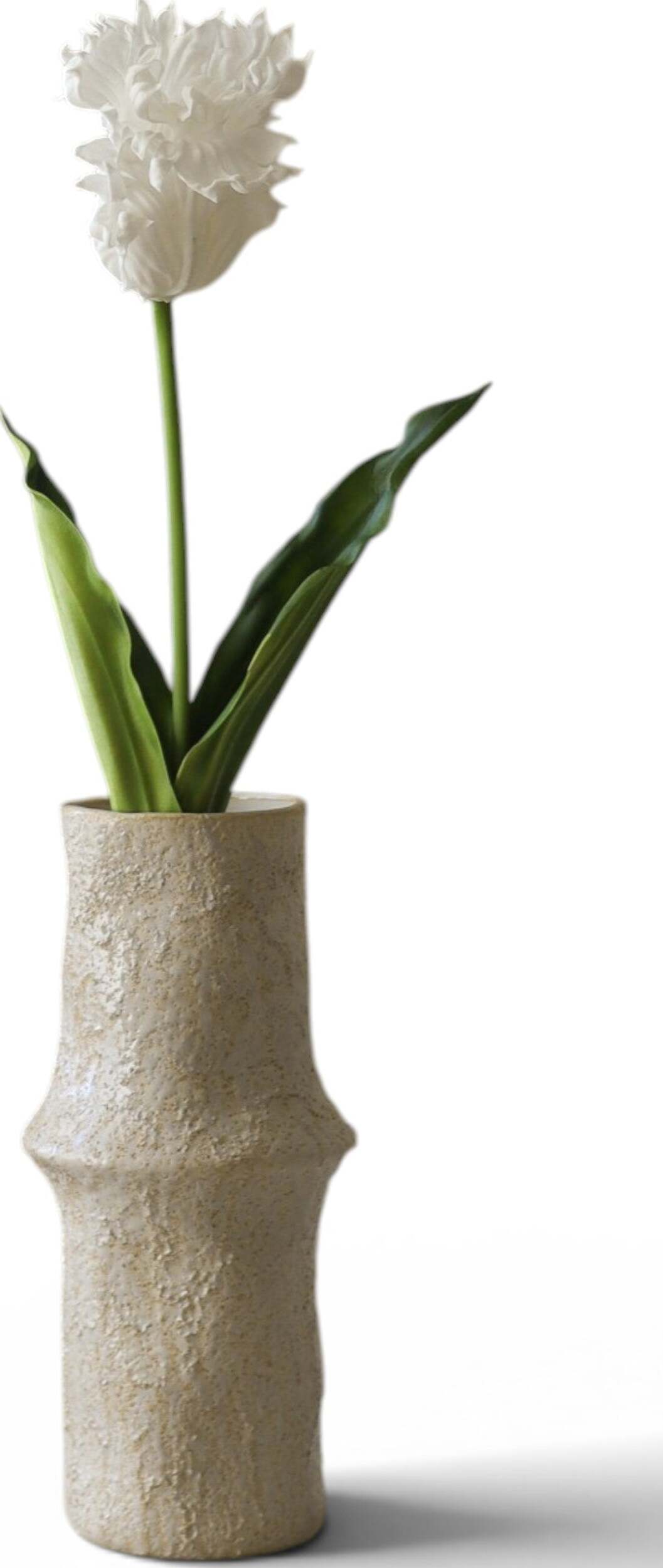 Kwiat sztuczny Botane tulipan 69 cm biały papuzi duży