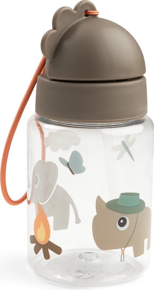 Bidon ze słomką Tiny Trails 280 ml piaskowy