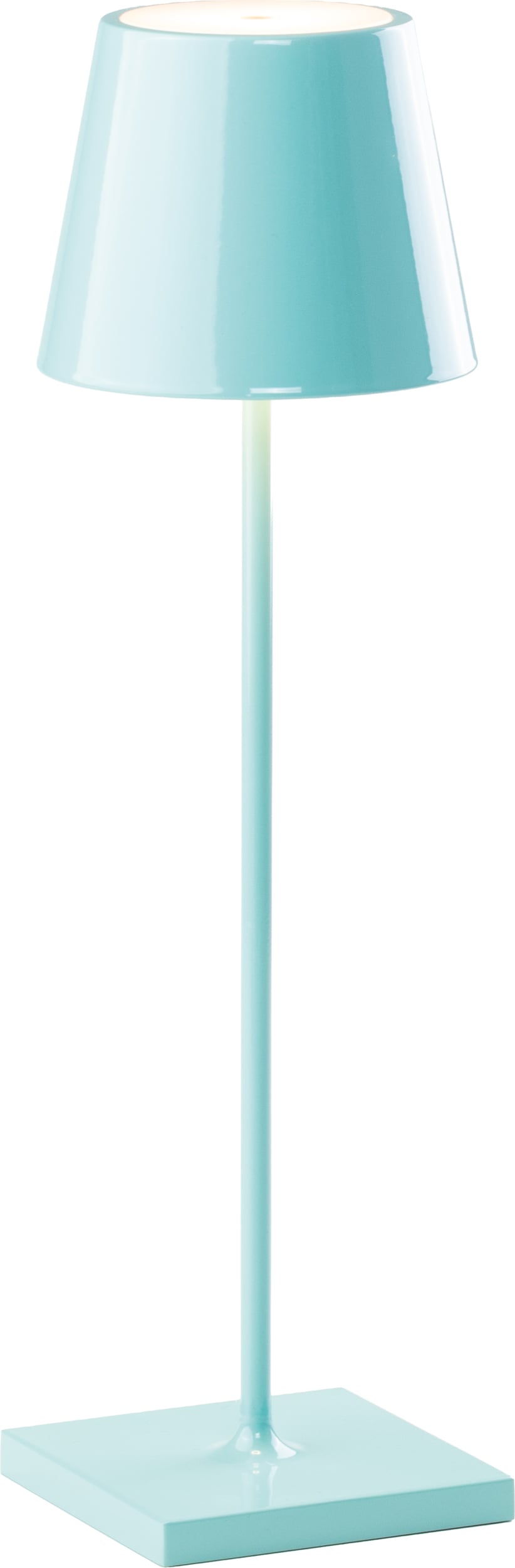 Lampa stołowa Poldina Glossy 38 cm niebieska