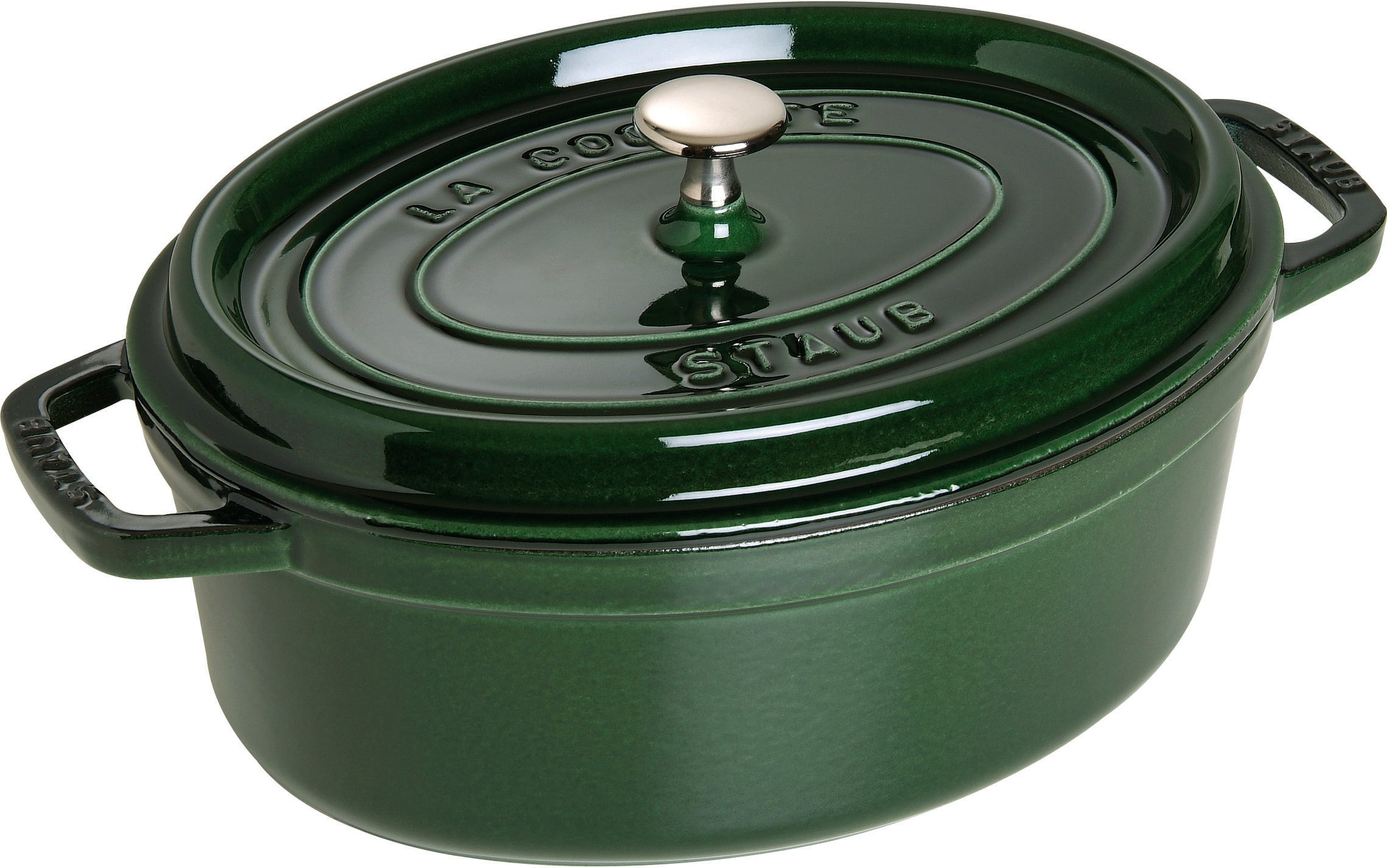 Garnek La Cocotte owalny 4 2 l zielony żeliwny