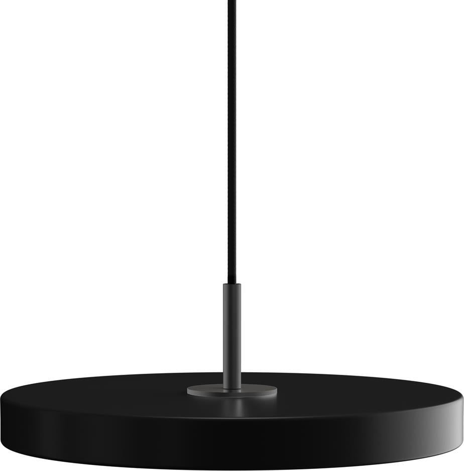 Lampa wisząca Asteria Mini czarna z czarnym mocowaniem