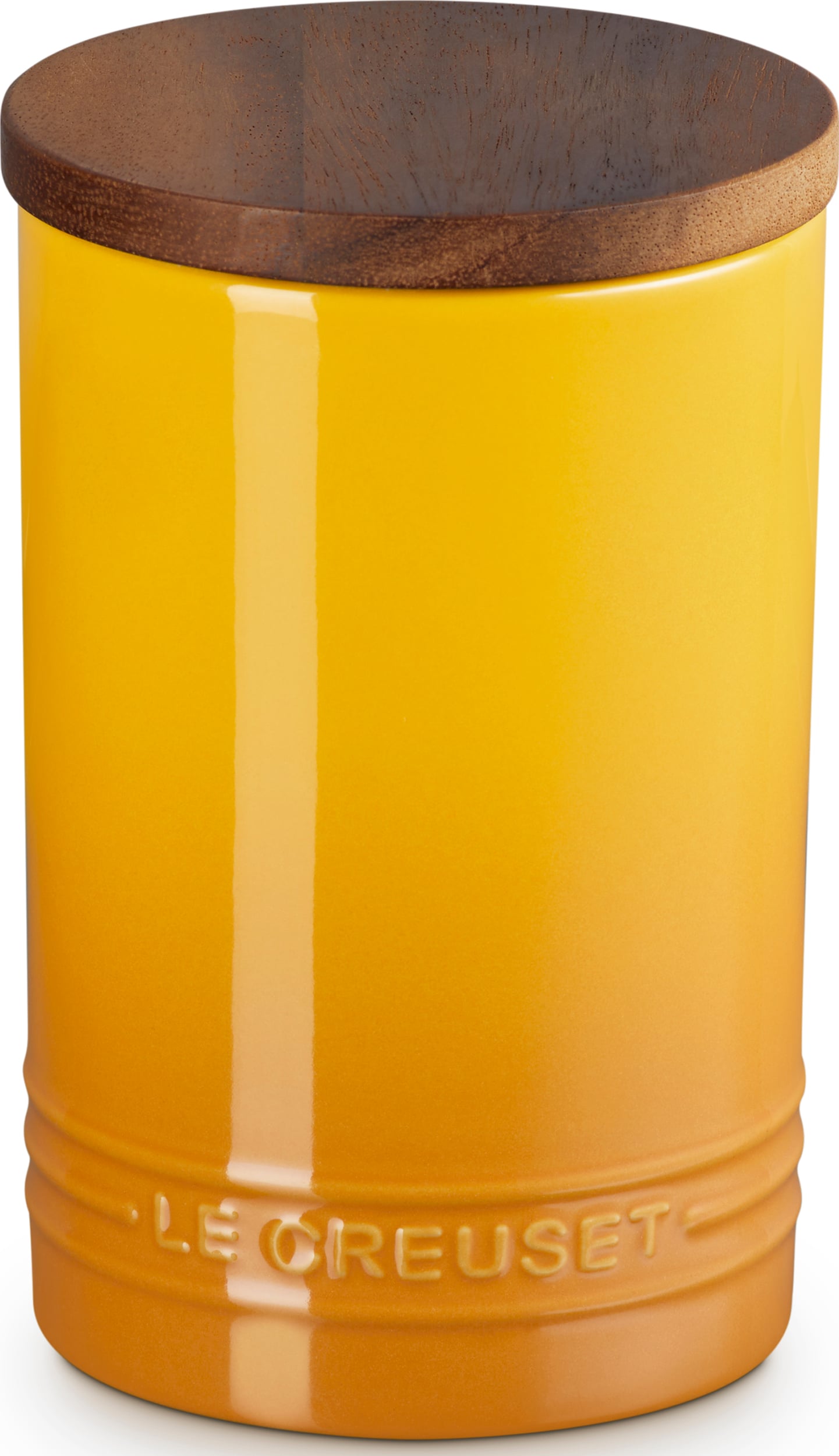 Pojemnik kuchenny z drewnianą pokrywką Le Creuset 770 ml słoneczny żółty