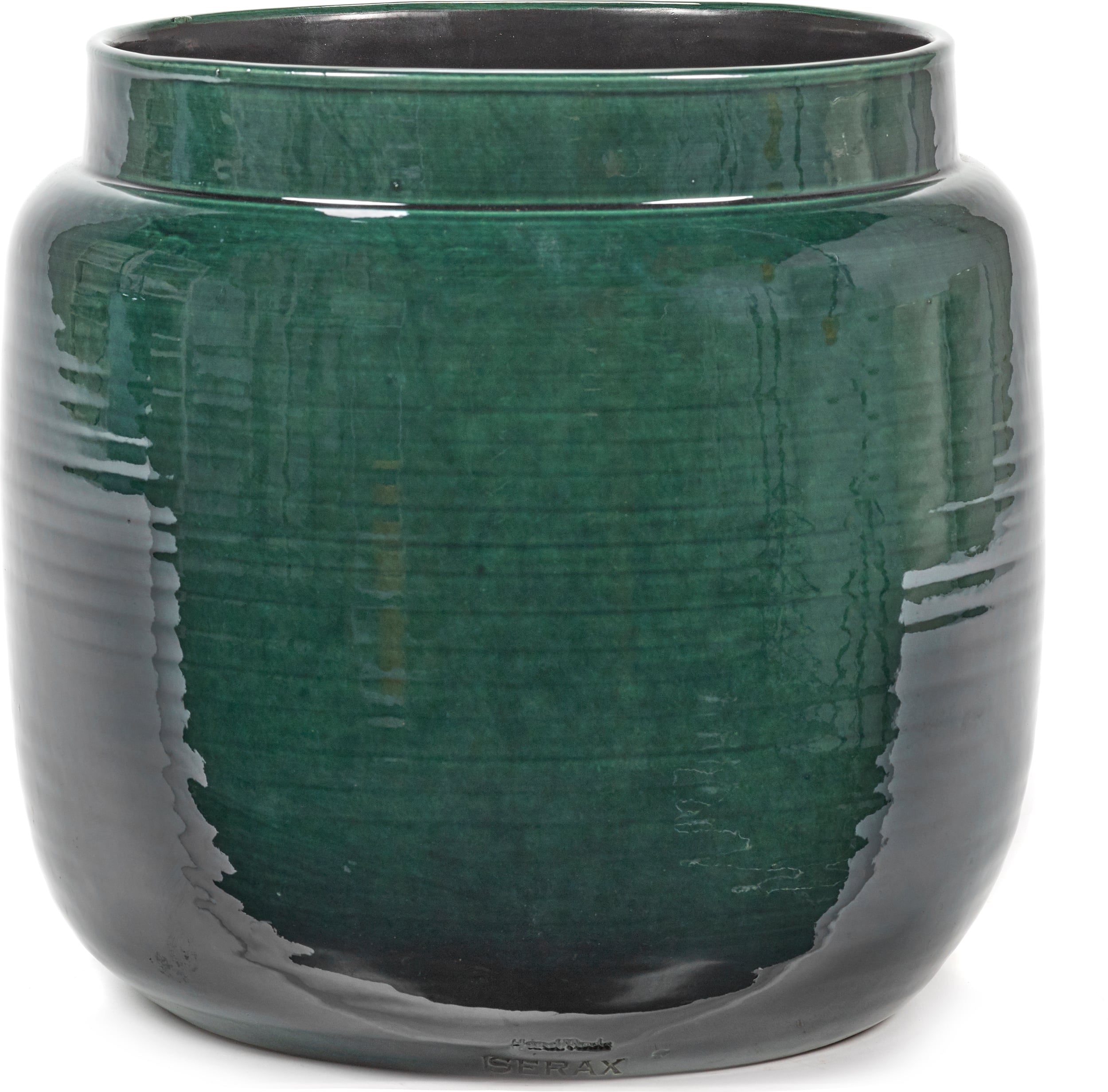 Osłonka na doniczkę Glazed Shades 32 cm ciemna zieleń