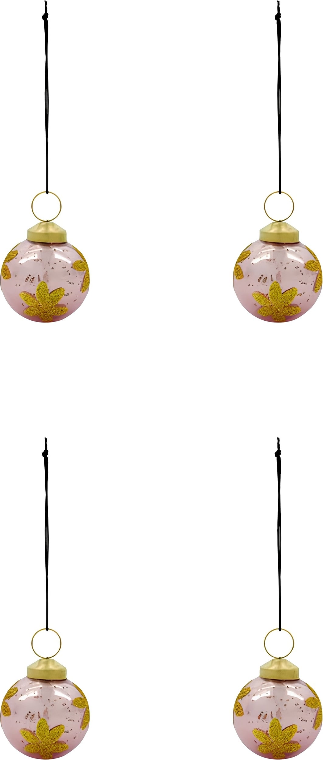 Ozdoby choinkowe Fiore 6 cm różowe 4 szt.