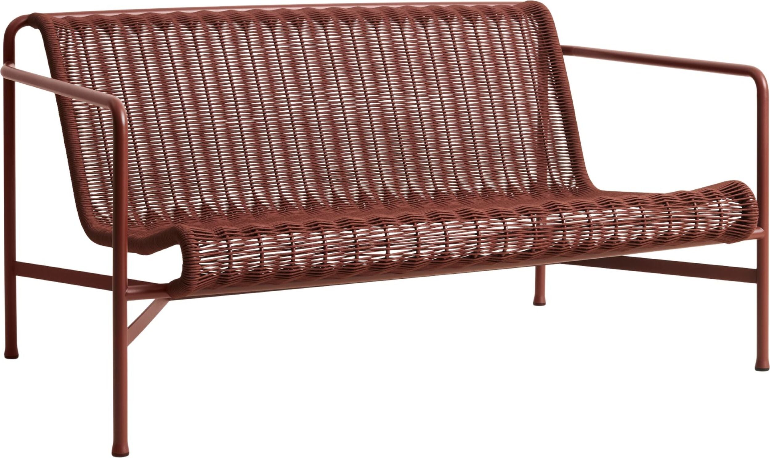 Sofa ogrodowa Palissade Cord 139 cm czerwona