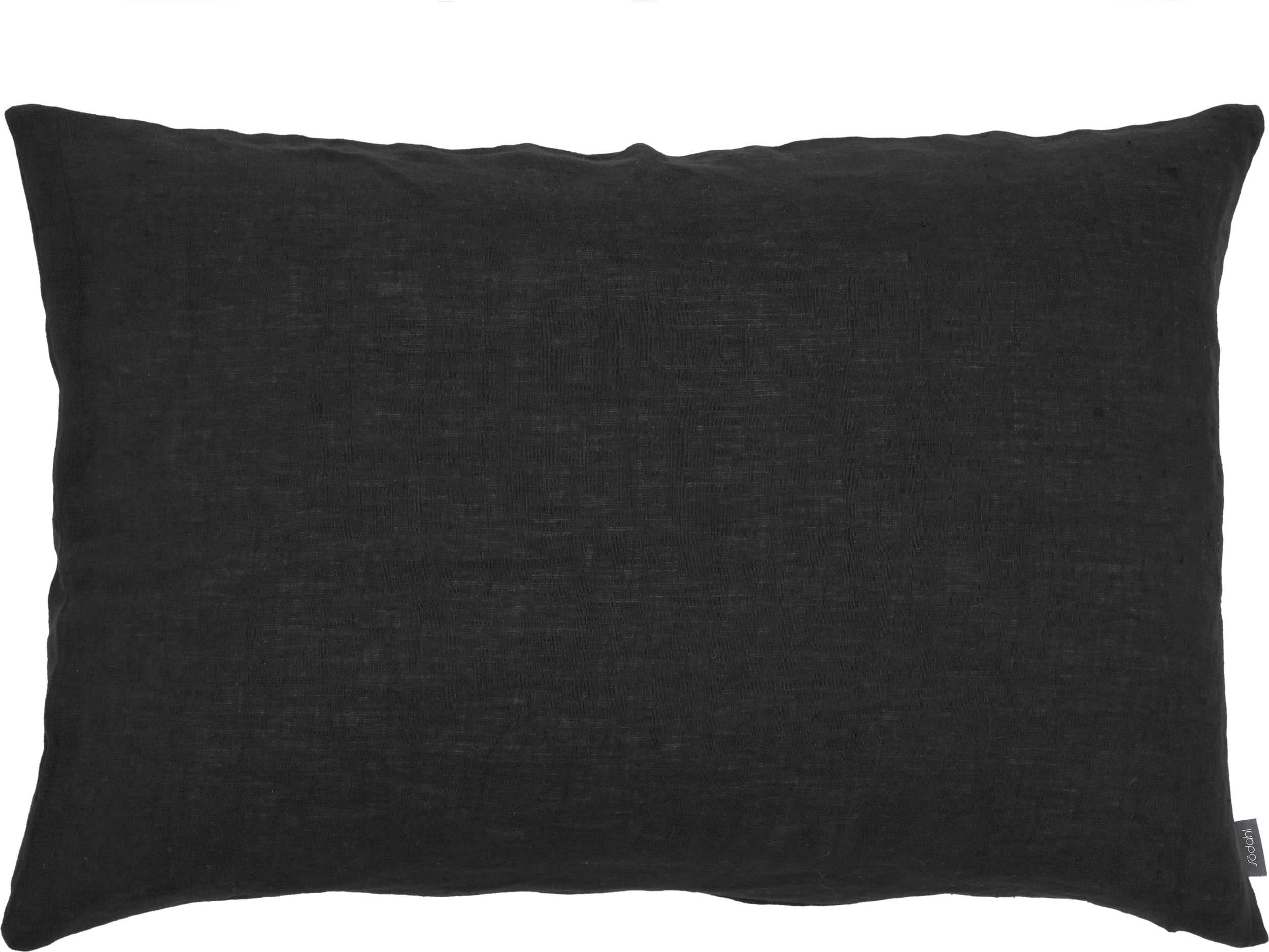 Poduszka dekoracyjna Linen 40 x 60 cm czarna