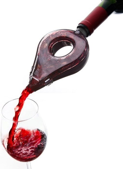 Napowietrzający nalewak do wina Vacu Vin szary