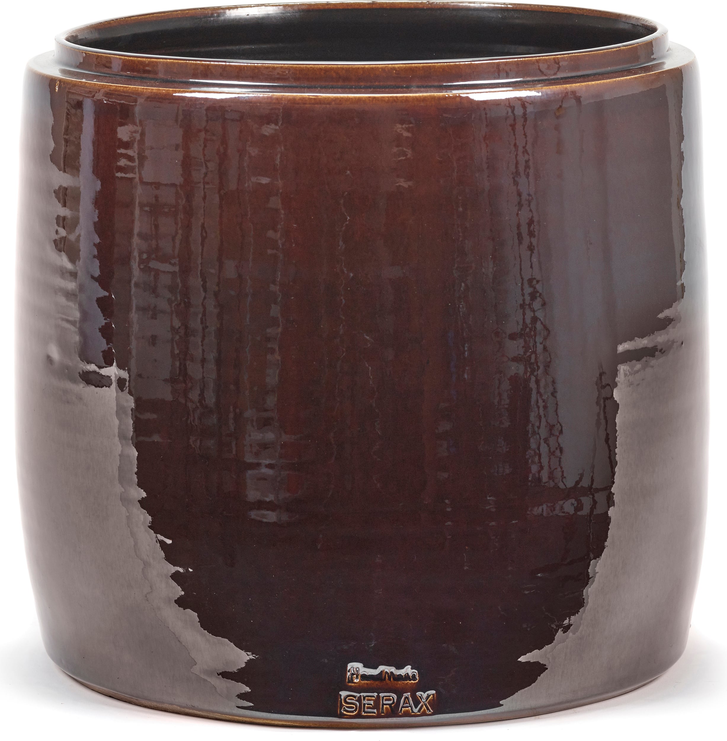 Osłonka na doniczkę Glazed Shades 26 cm brązowa