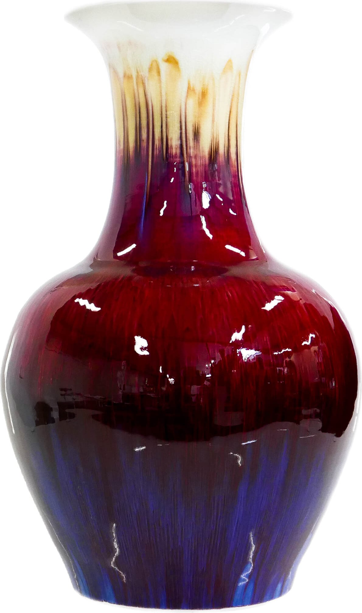 Wazon Crazy 68 cm burgundowo-granatowy