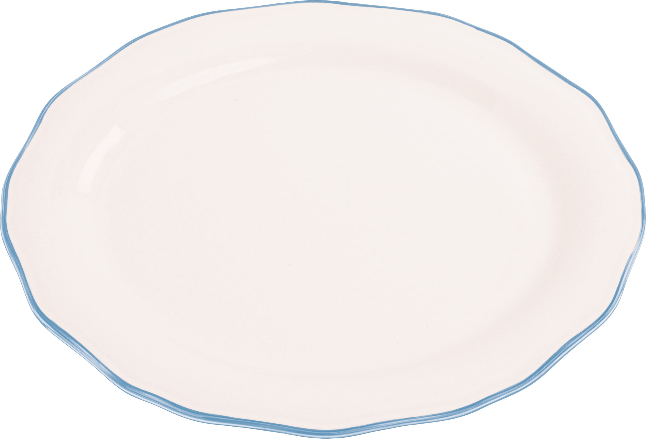 Talerz Asolo owalny 30 cm biało-błękitny