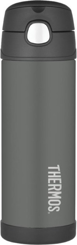 Termos dziecięcy ze słomką Thermos FUNtainer 470 ml czarny