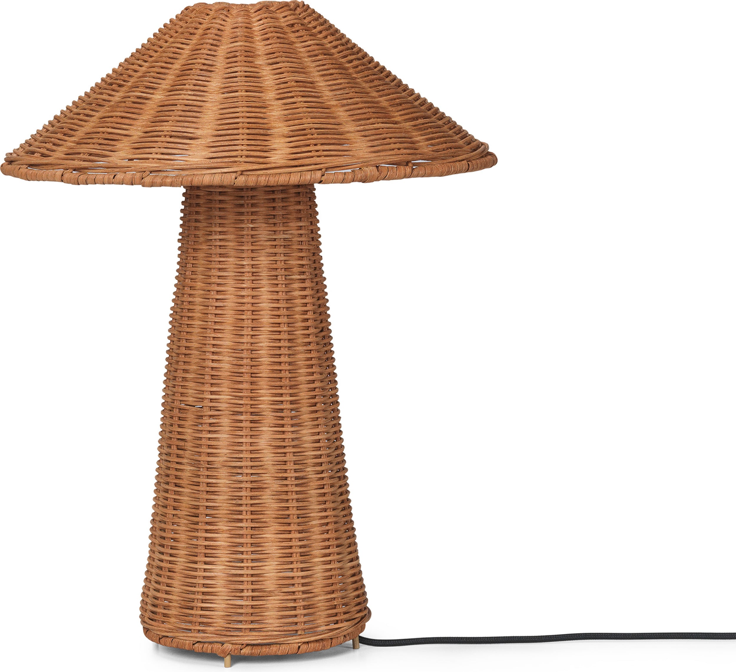 Lampa stołowa Dou jasna rattanowa