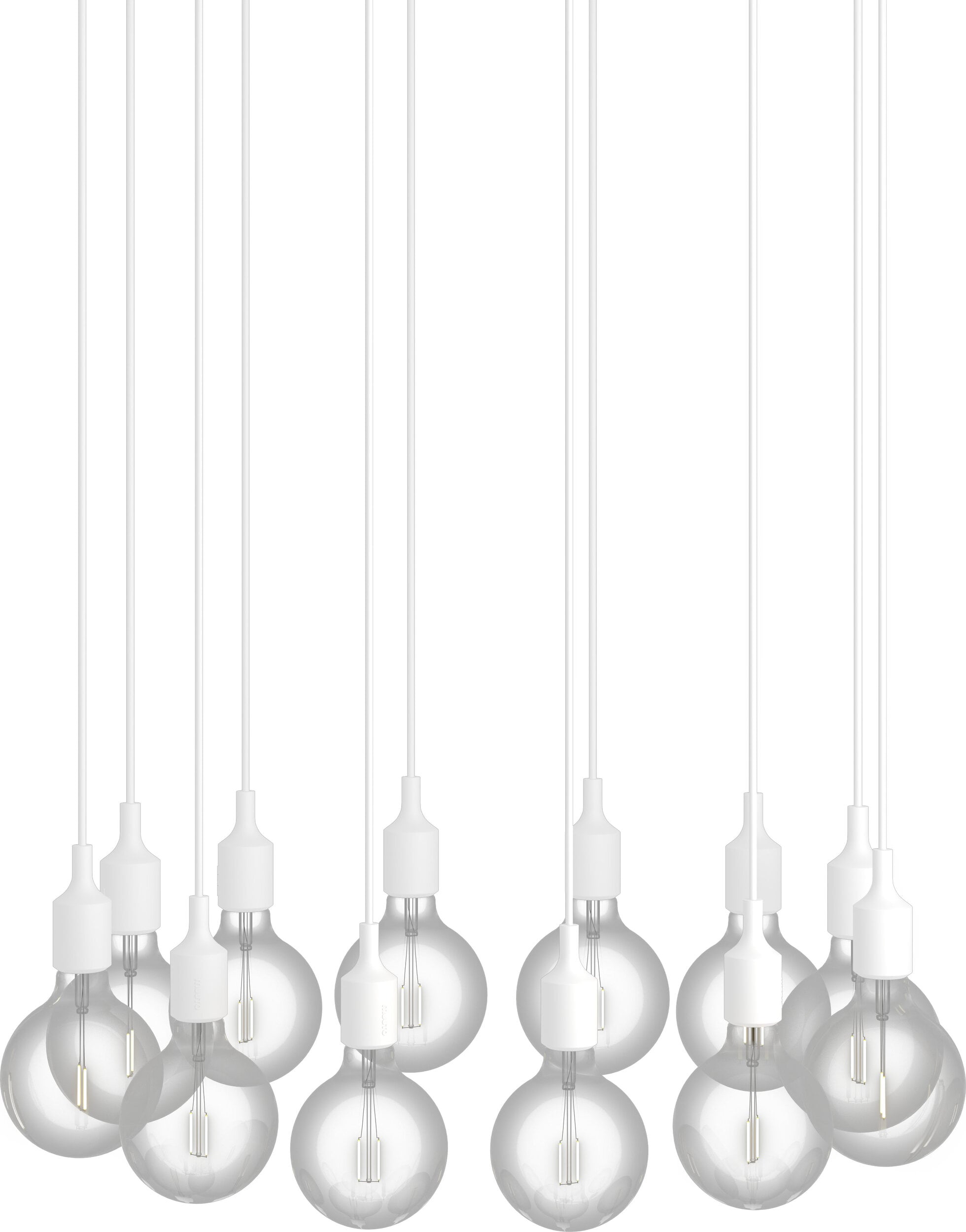 Lampa wisząca E27 12-punktowa biała