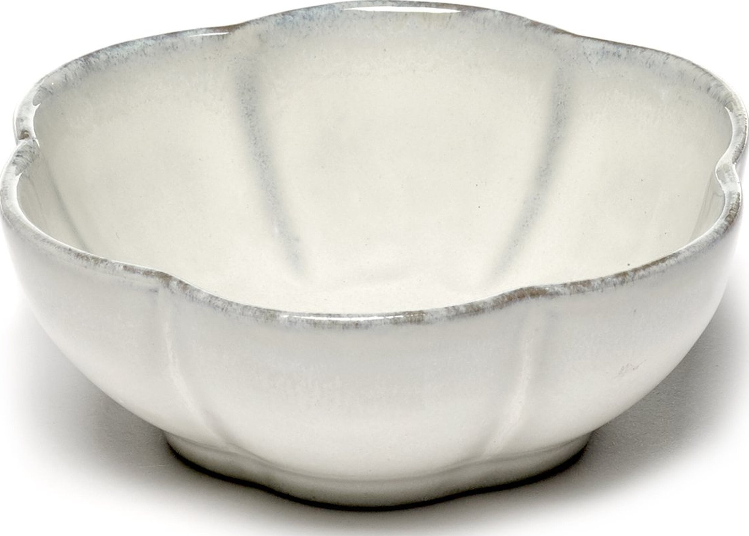 Miski Inku Ribbed 11 cm białe 4 szt.