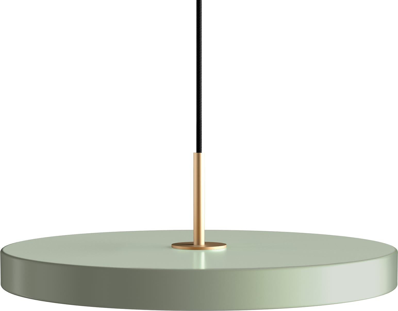 Lampa wisząca Asteria oliwkowa ze złotym mocowaniem