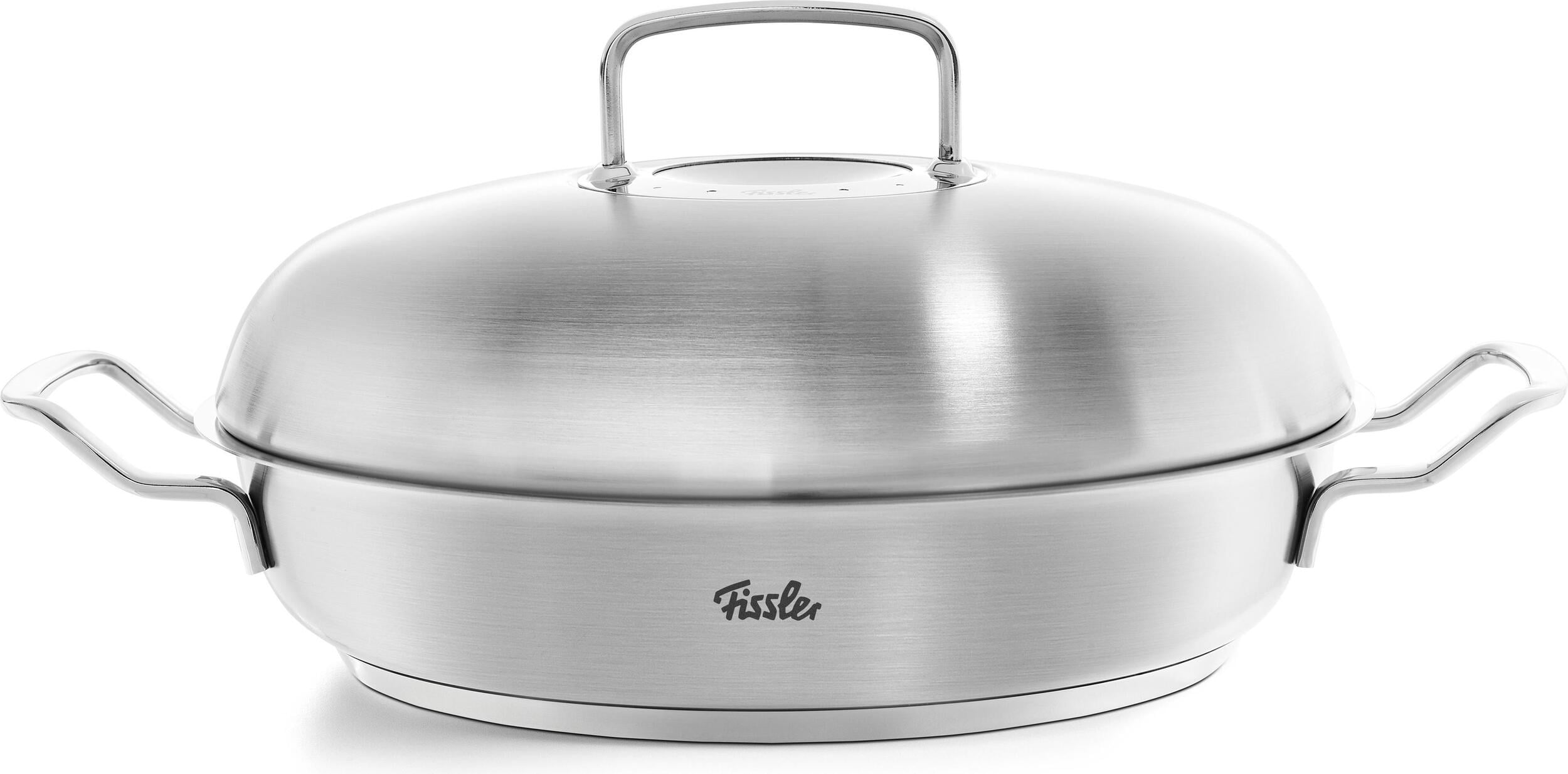 Patelnia Original Profi Collection 28 cm stalowa z uchwytami i pokrywką