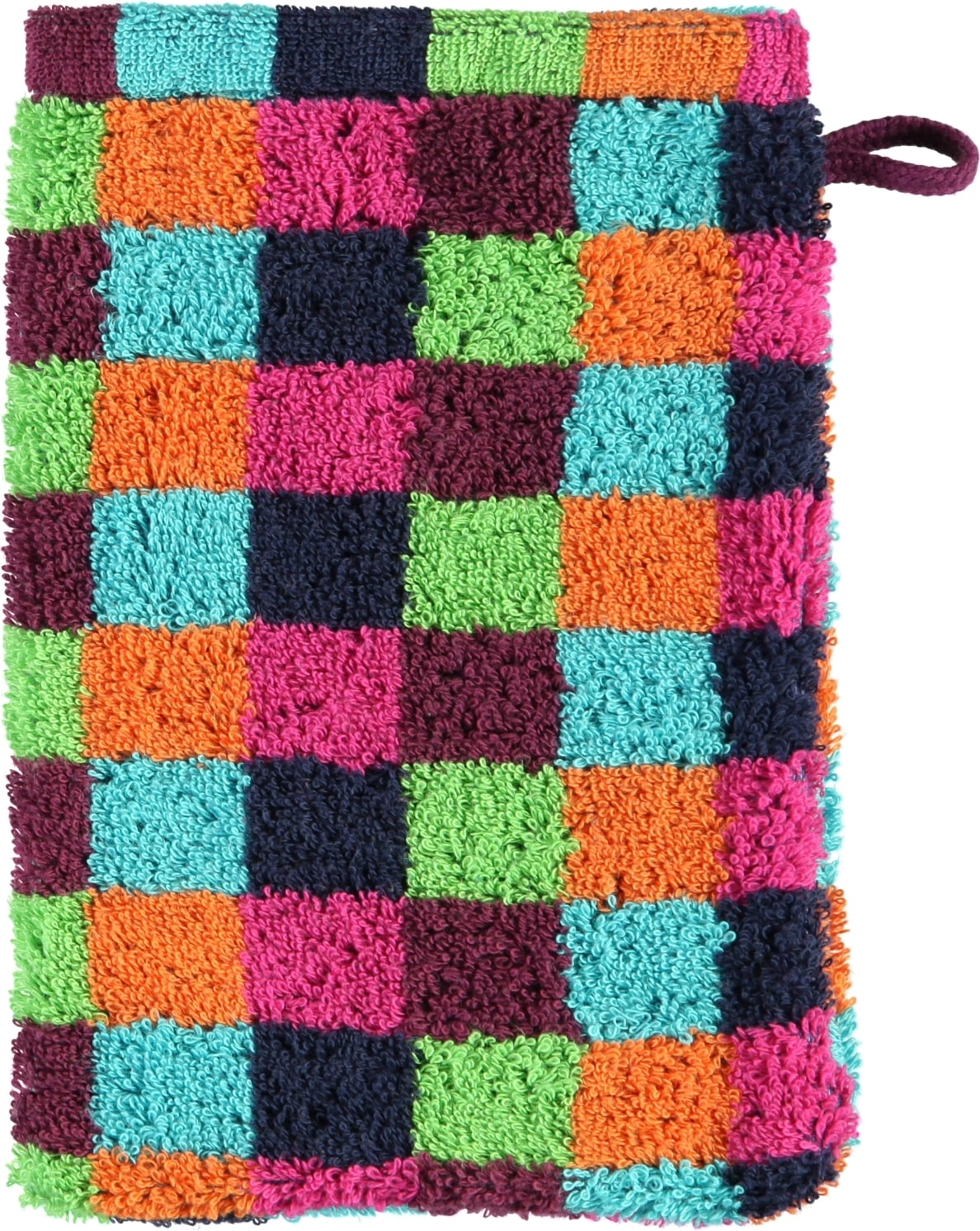 Rękawica kąpielowa Cube 16 x 22 cm kolorowa ciemna