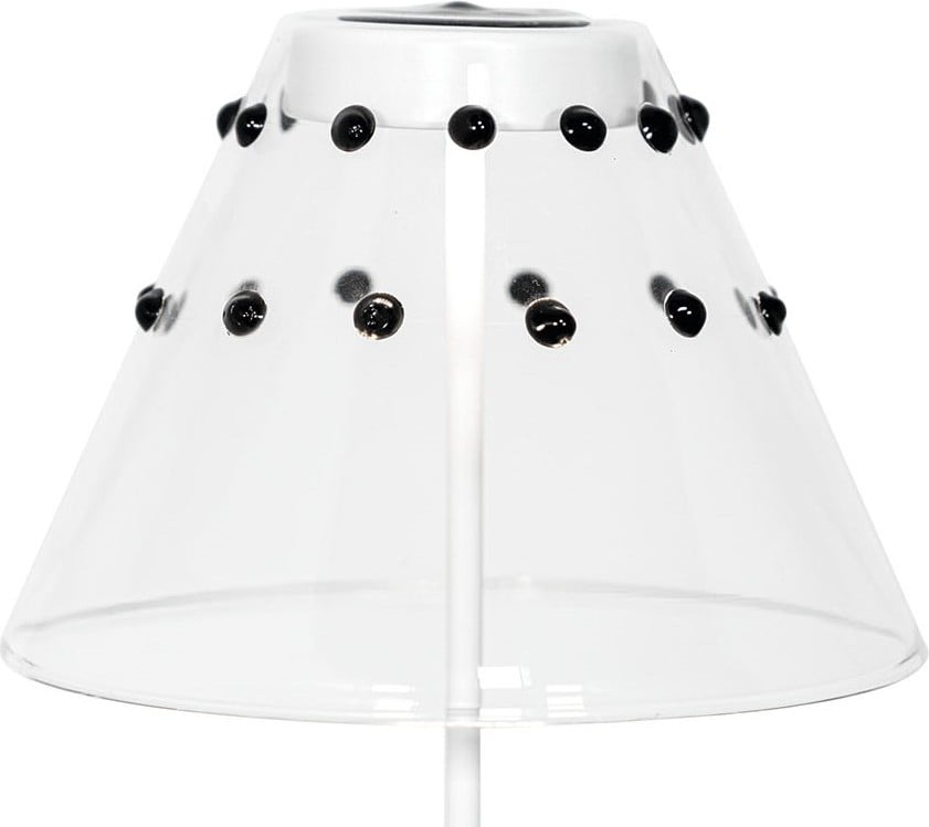 Abażur do lampy Swap w kropki czarny szklany
