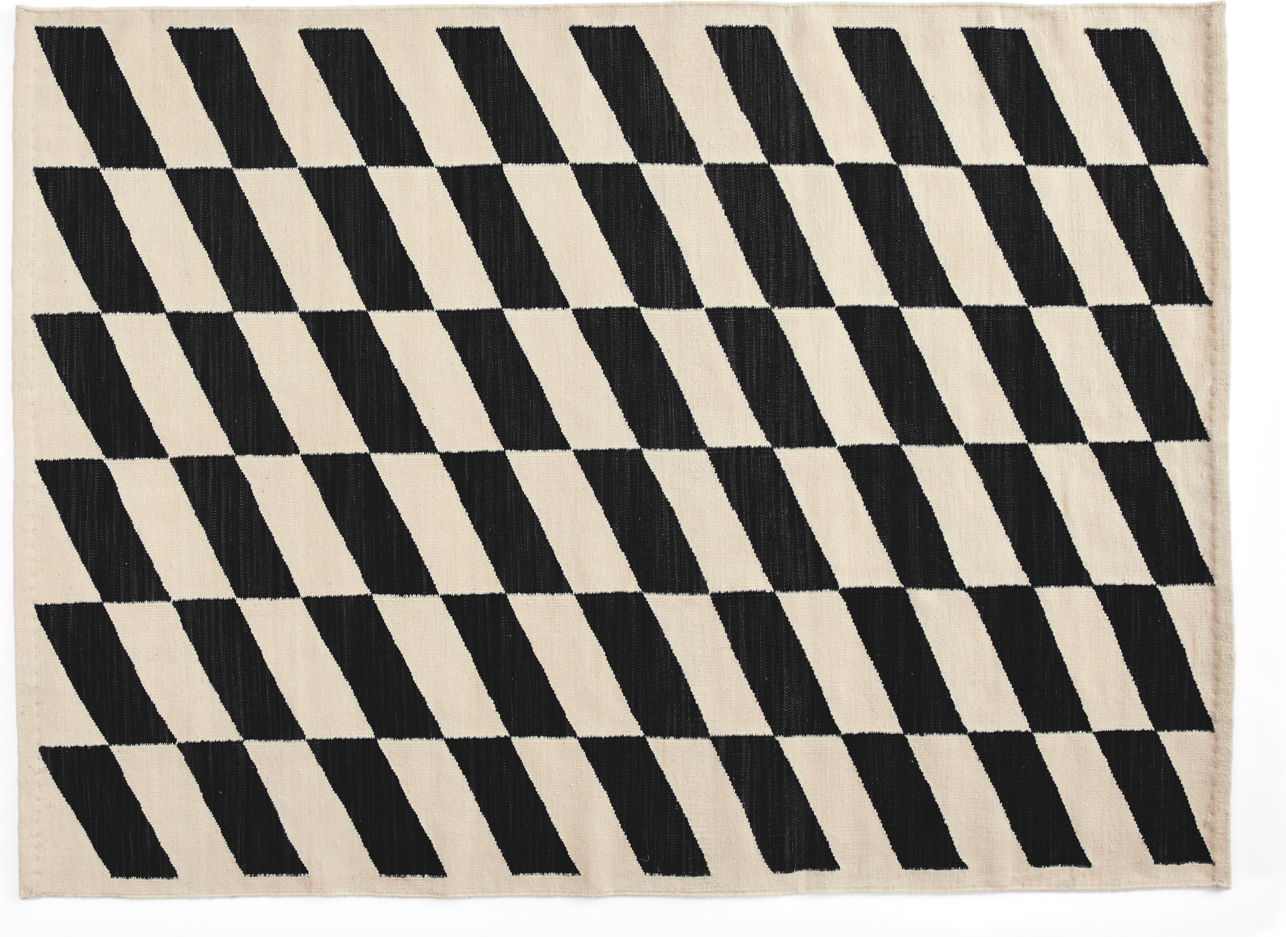 Dywan Shift Kelim 140 x 200 cm czarno-beżowy