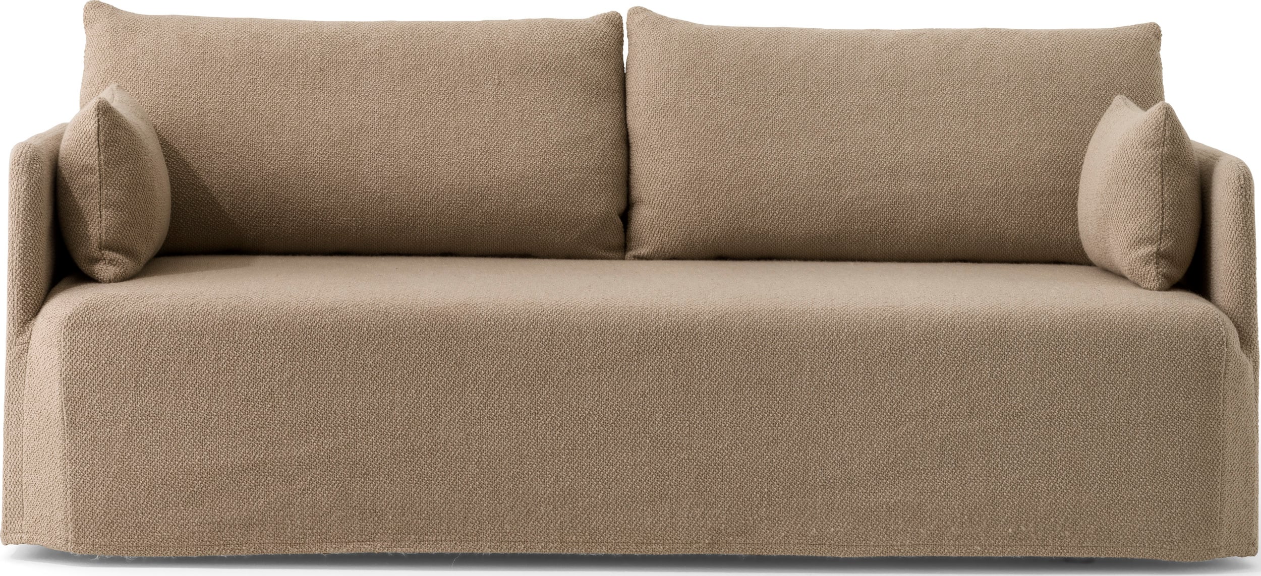 Sofa dwuosobowa Offset Cotlin ciemnobeżowa z pokrowcem