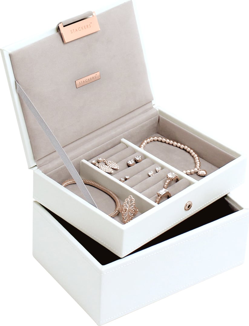Szkatułka na biżuterię Stackers podwójna mini edycja Rose Gold