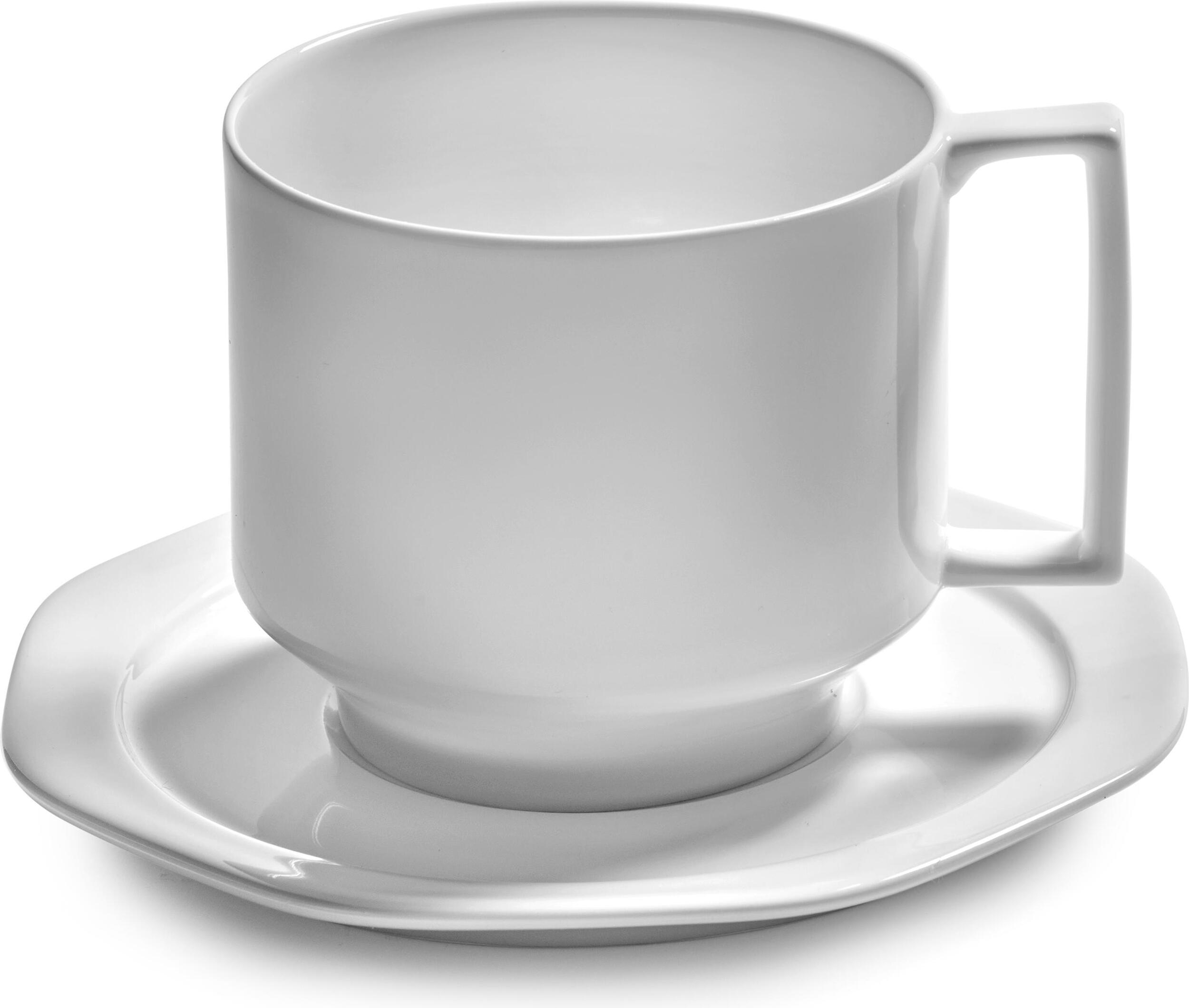 Filiżanki do herbaty ze spodkami Alba 410 ml 2 szt.