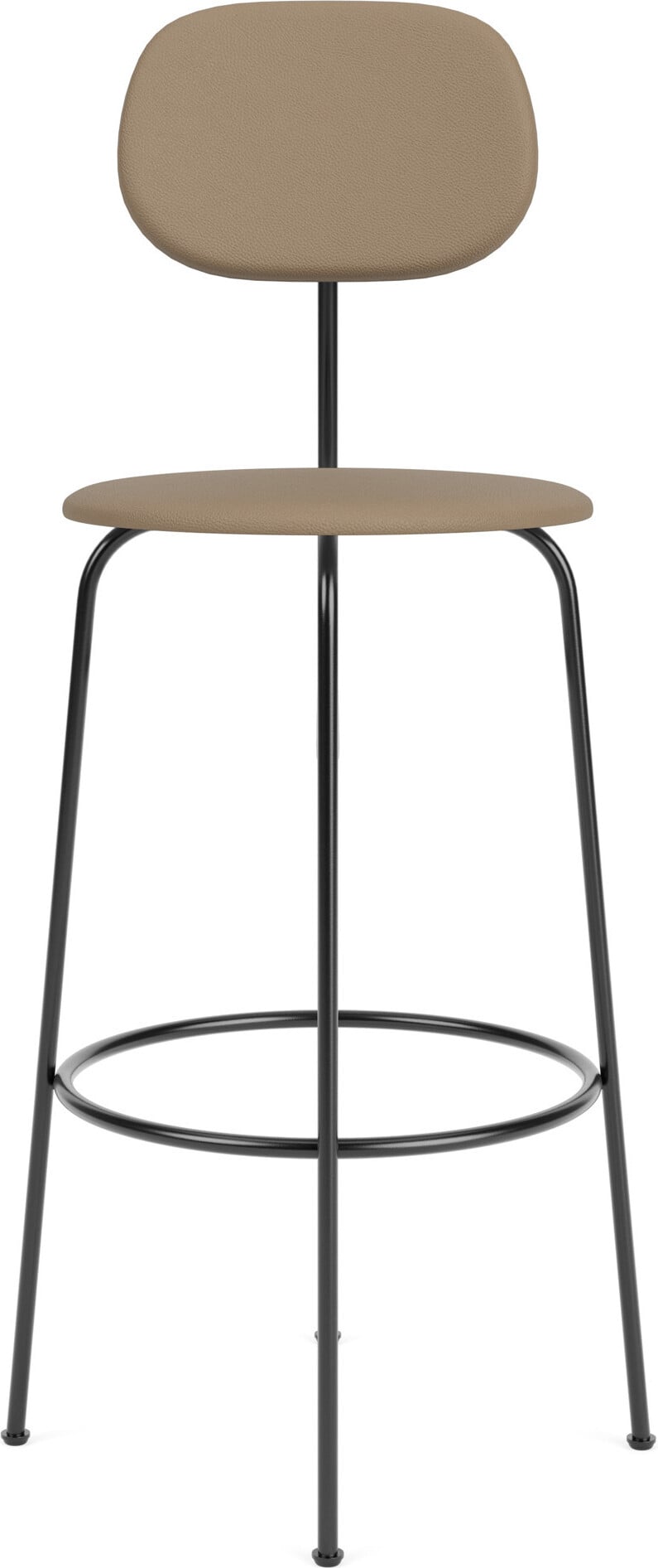 Krzesło barowe Afteroom Plus 107 5 cm beżowe skórzane