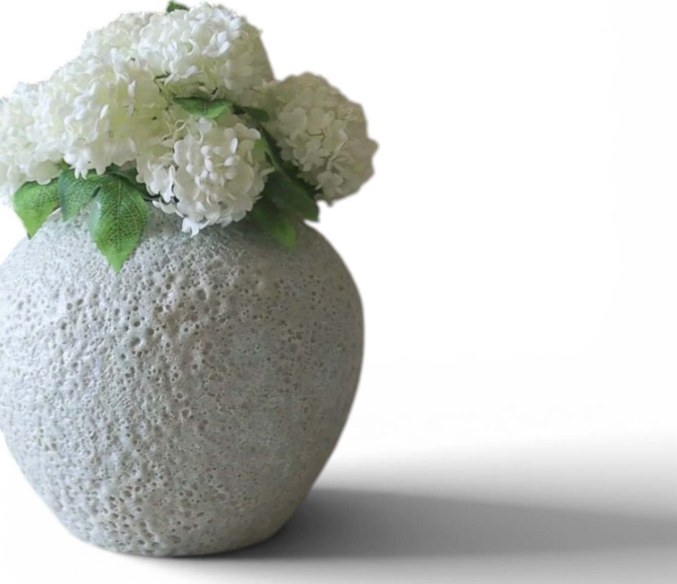 Kwiat sztuczny Botane hortensja 30 cm biała kulista