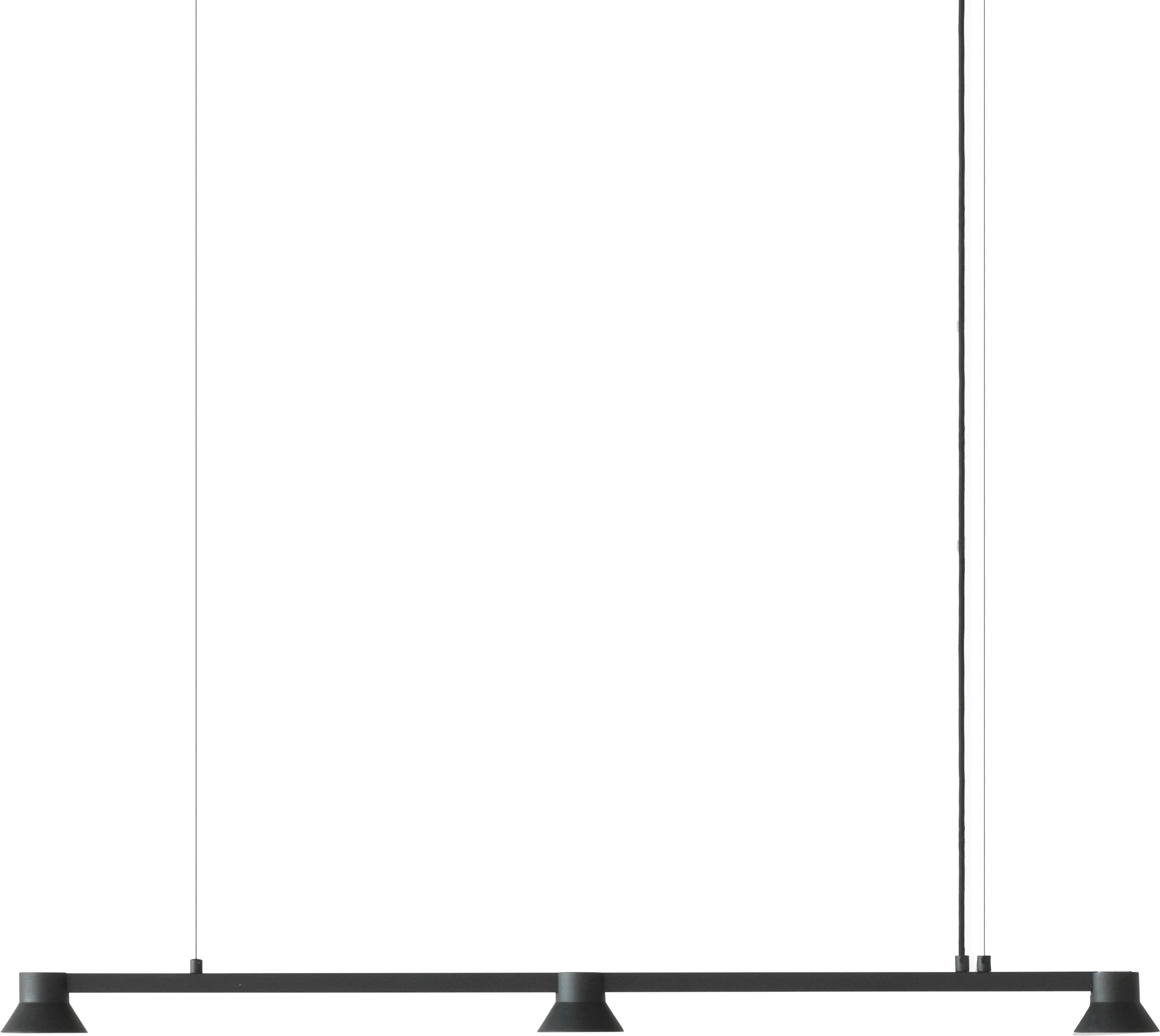 Lampa wisząca Hat Linear 115 cm czarna