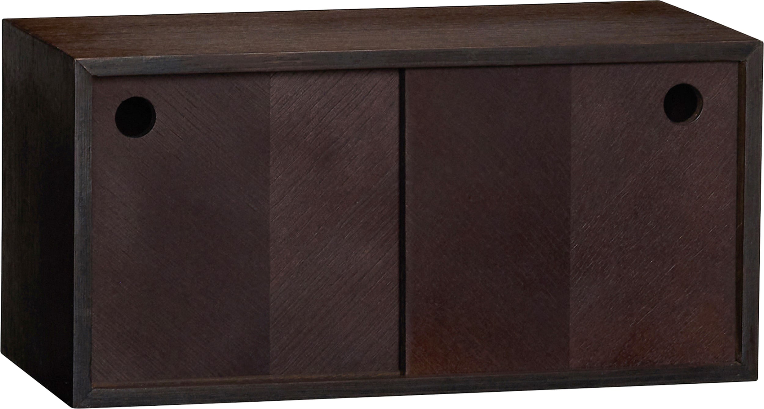 Półka ścienna Herringbone 40 cm brązowa