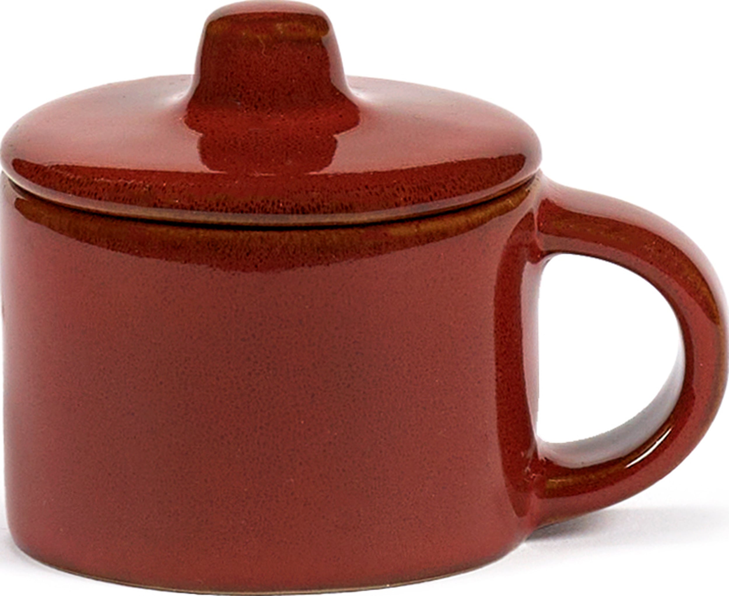 Kubki do kawy ristretto z pokrywkami La Mère 60 ml czerwone 2 szt.