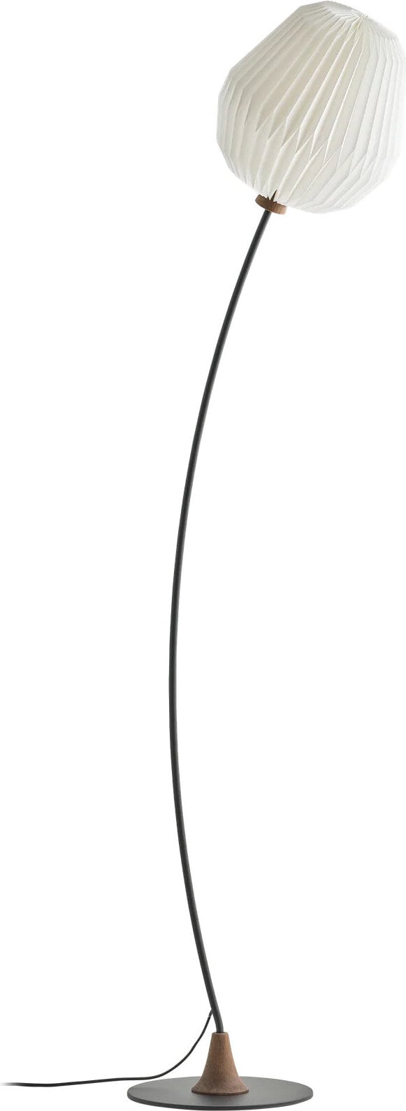 Lampa podłogowa The Bouquet 166 cm czarna z papierowym kloszem