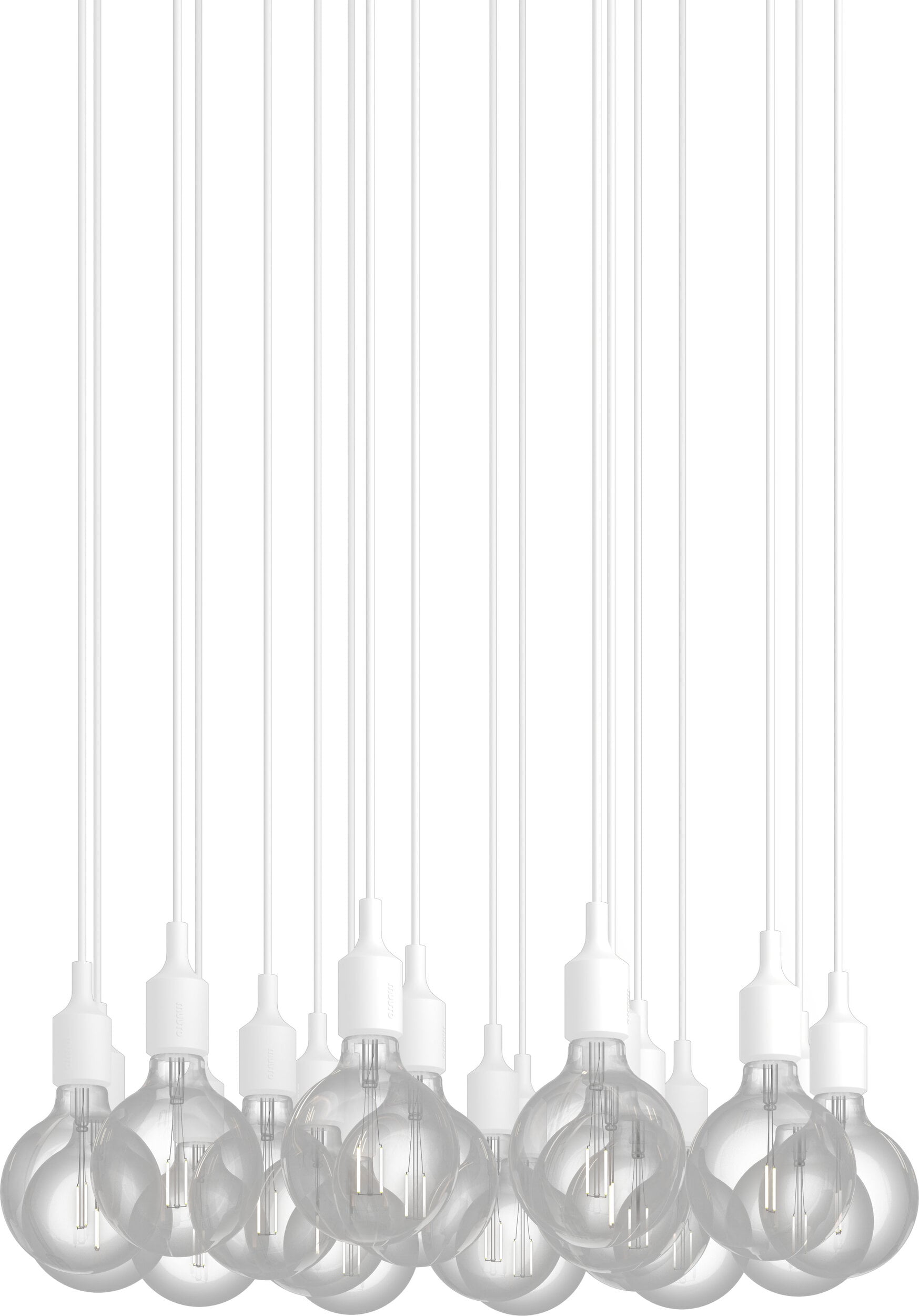 Lampa wisząca E27 18-punktowa biała