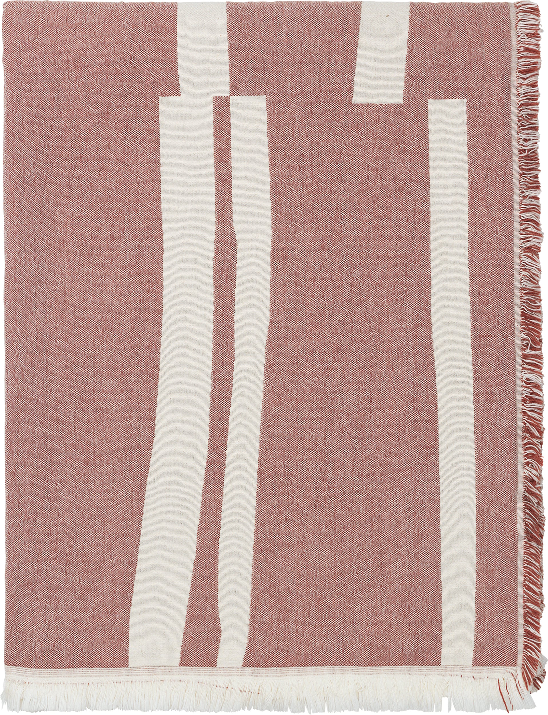 Koc Lyme Grass 130 x 180 cm jasnoczerwony