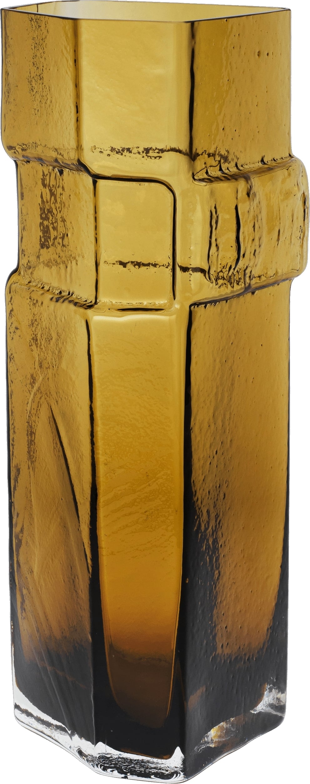Wazon Muro 38 cm bursztynowy z recyklingu