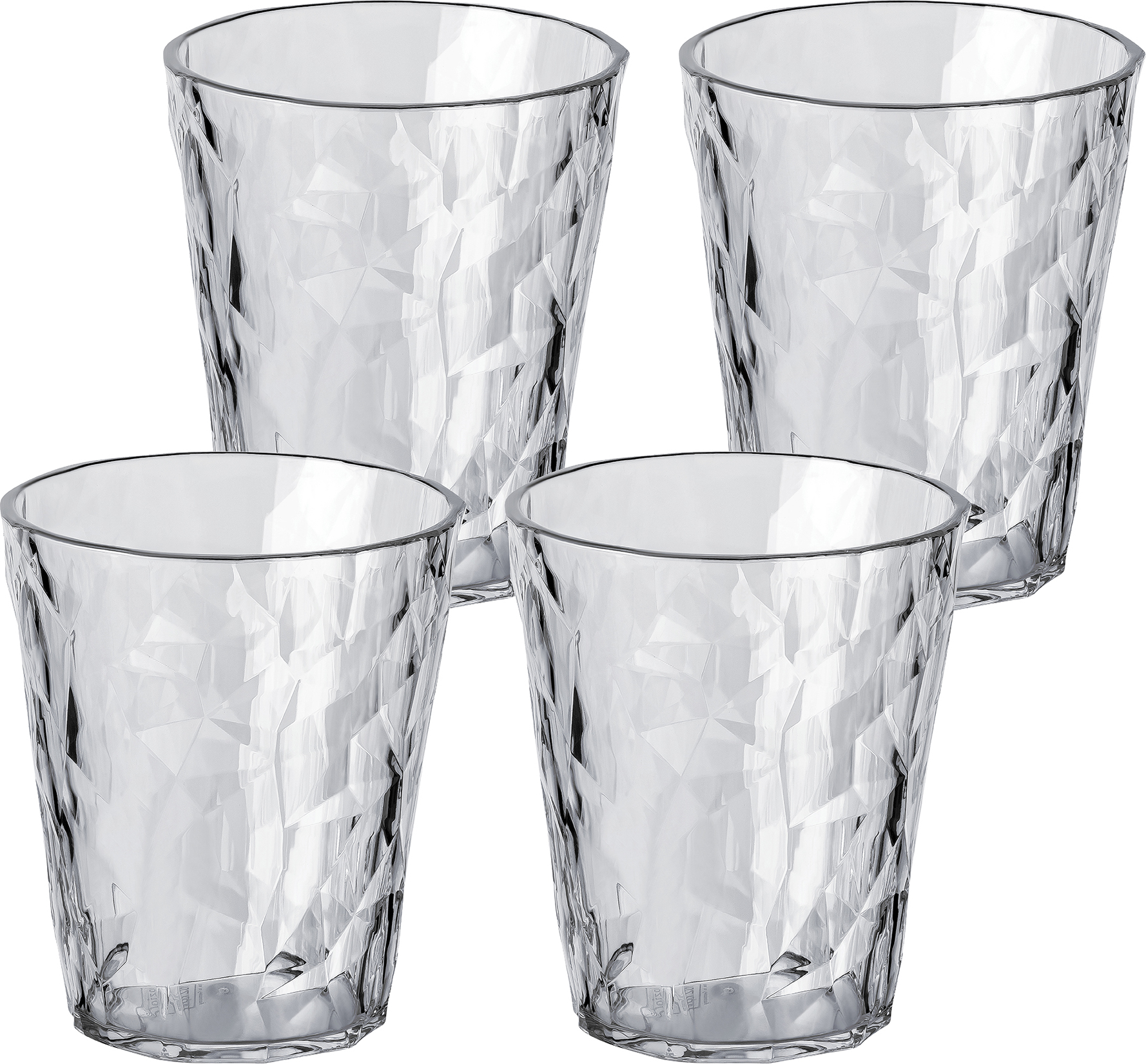 Szklanki z tworzywa Club No. 1 Tritan 250 ml jasnoszare 4 szt.