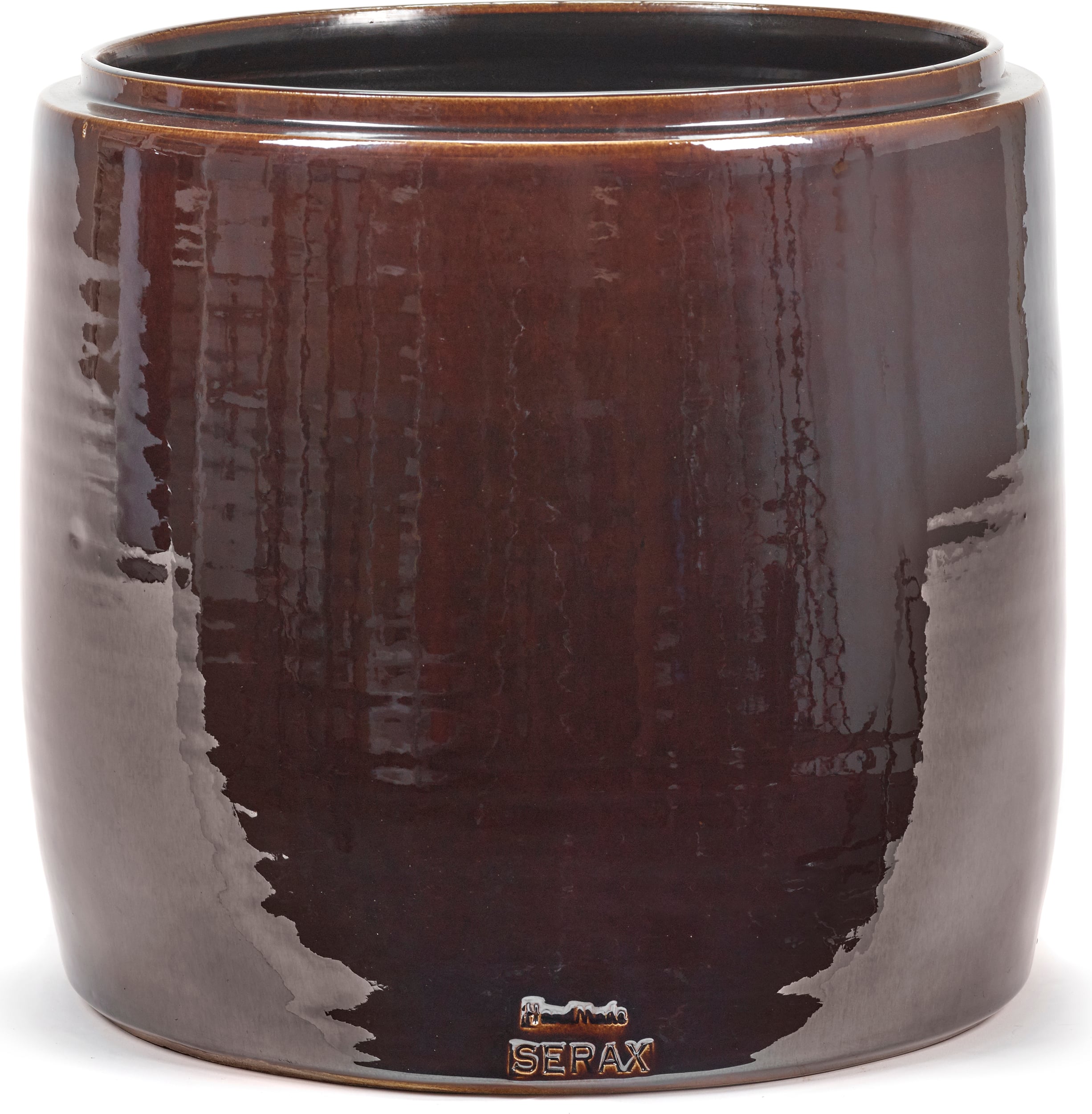 Osłonka na doniczkę Glazed Shades 30 cm brązowa