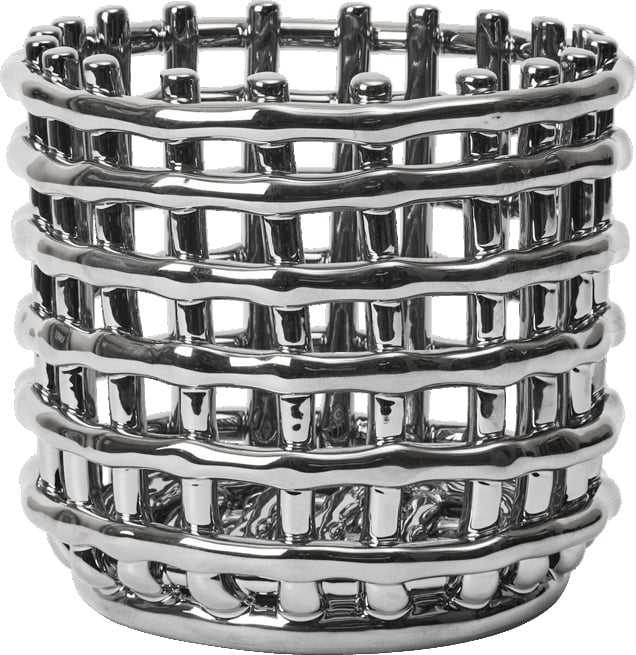 Kosz do przechowywania Ferm Living 14 5 cm srebrny ceramiczny